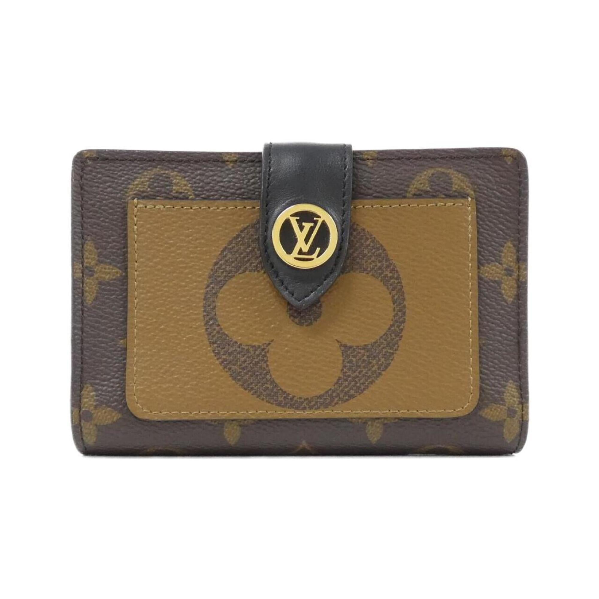 Louis Vuitton Monogram Reverse Marron Coated Canvas Wallet (Bi-Fold) (Pre-Owned)