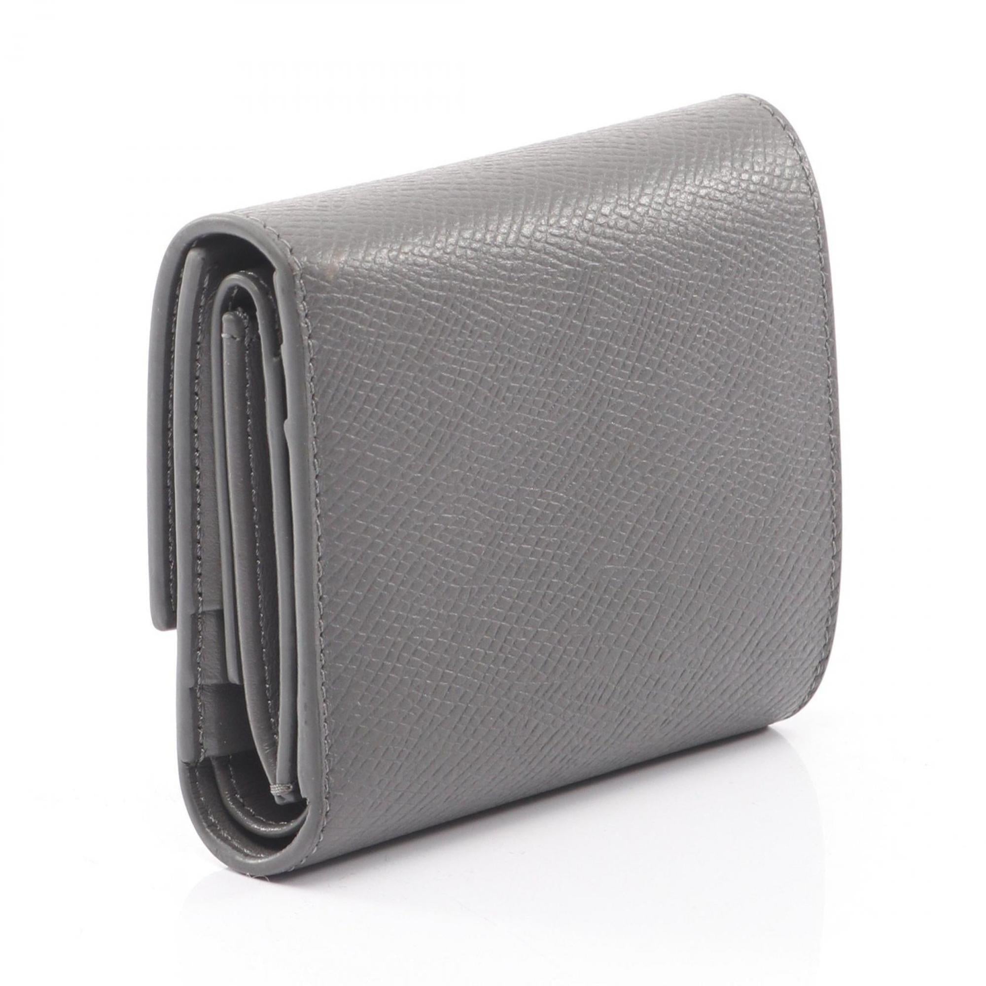 Celine Gray Leather Wallet (Tri-Fold) (Pre-Owned)
