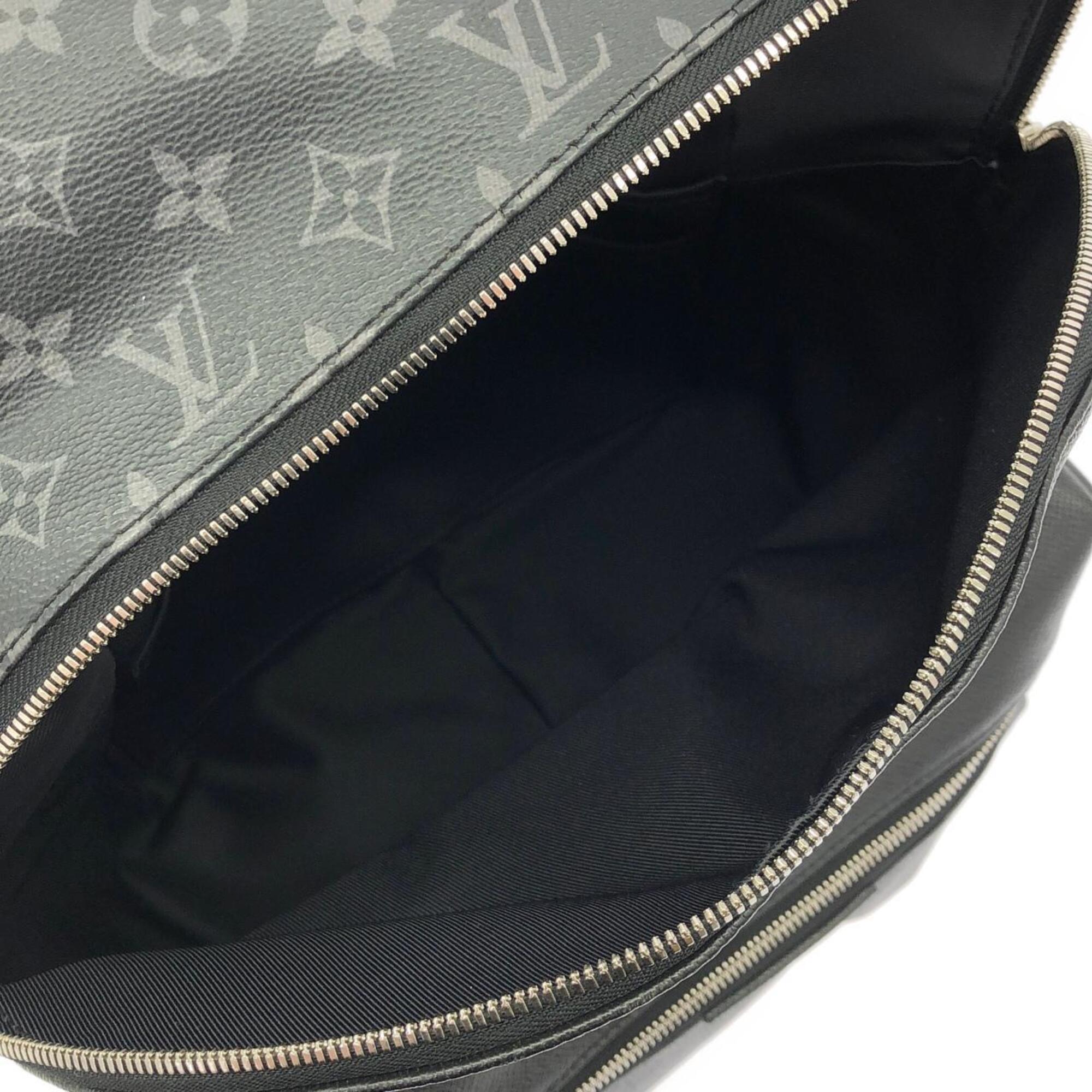 Louis Vuitton Black Coated Canvas Leather Backpack (Pre-Owned)