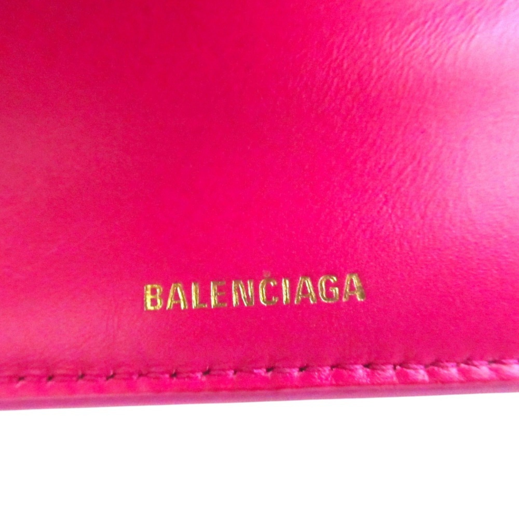 Balenciaga Pink Leather Wallet (Tri-Fold) (Pre-Owned)