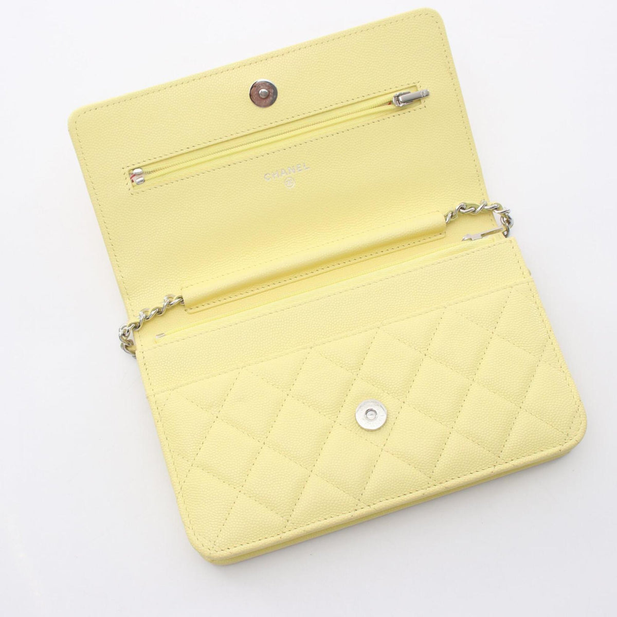Chanel Yellow Grained Calfskin Handbag Shoulder Bag (Pre-Owned)