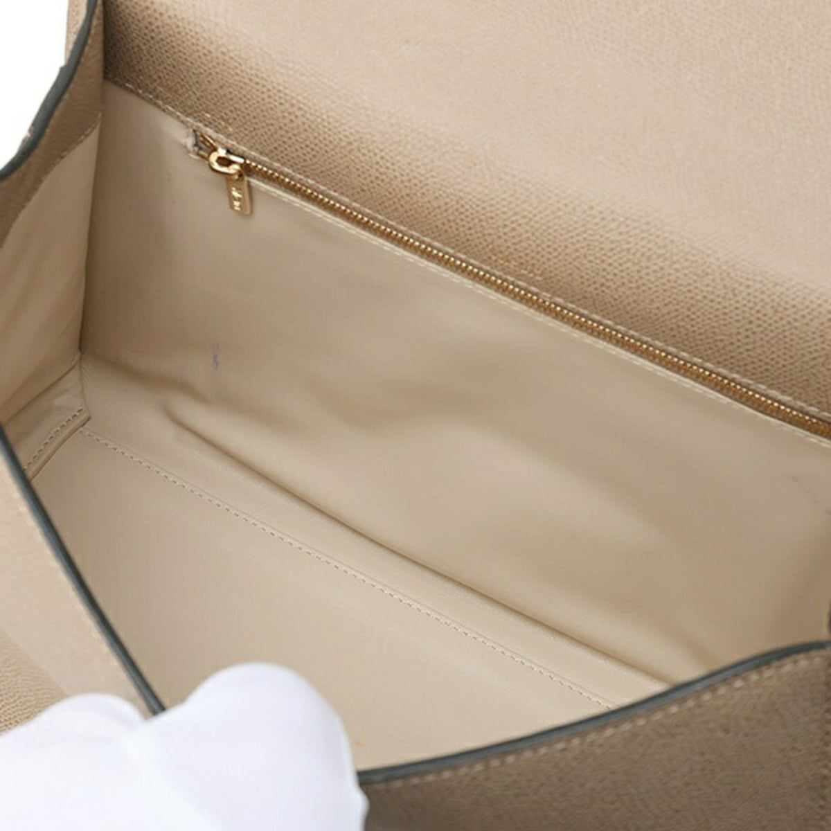 Valextra Grayish Leather Handbag (Pre-Owned)