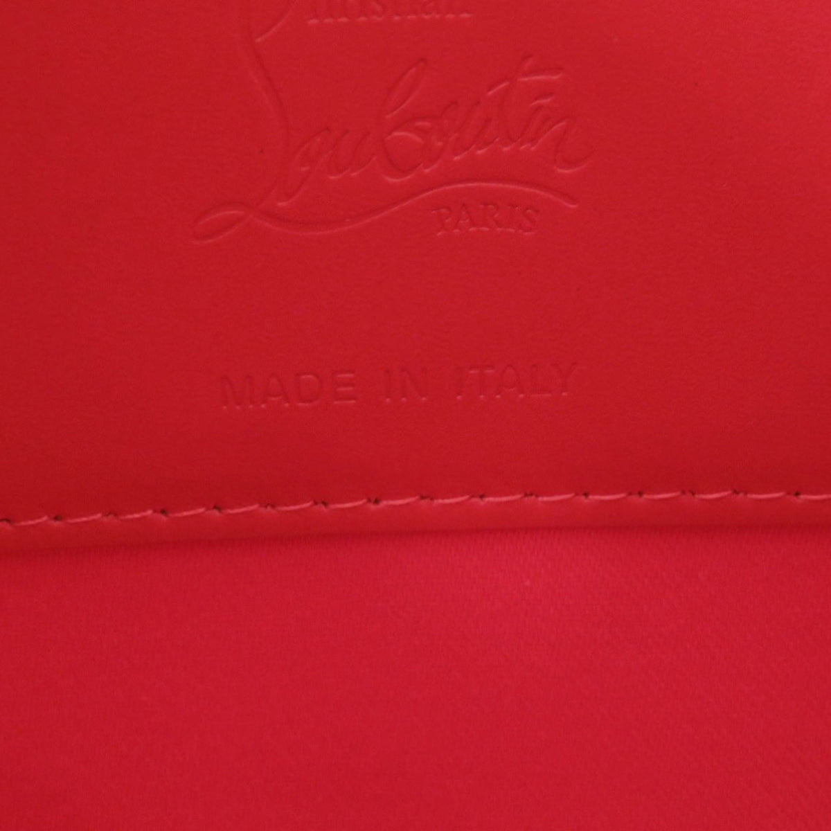 Christian Louboutin Black Red Color Patent Leather Shoulder Bag (Pre-Owned)