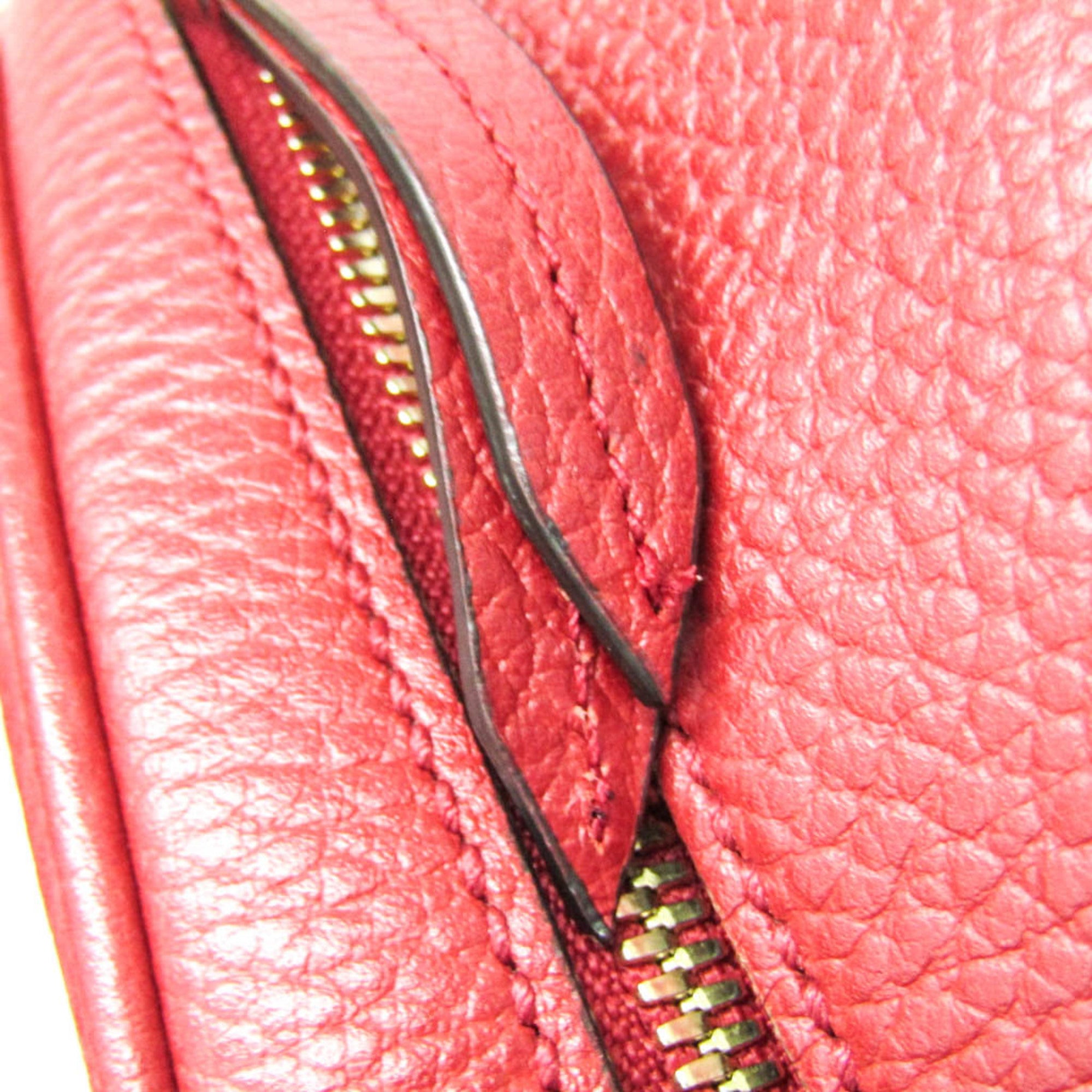 Gucci Soho Red Color Leather Backpack (Pre-Owned)