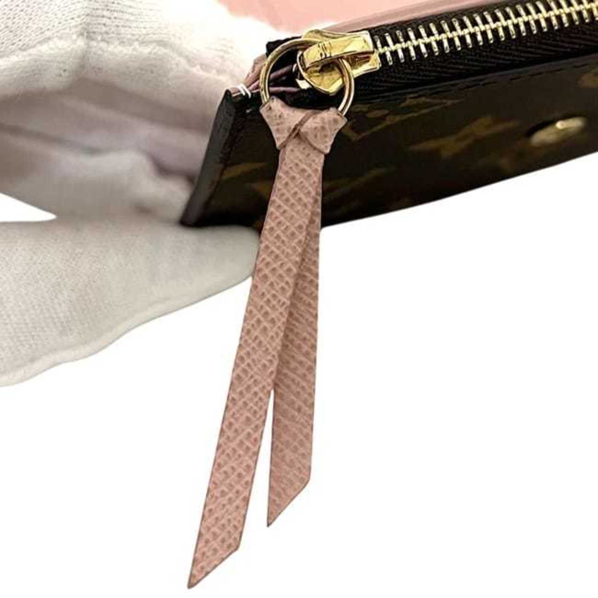 Louis Vuitton Brown Monogram Pink Rose Ballerine Monogram Wallet (Tri-Fold) (Pre-Owned)