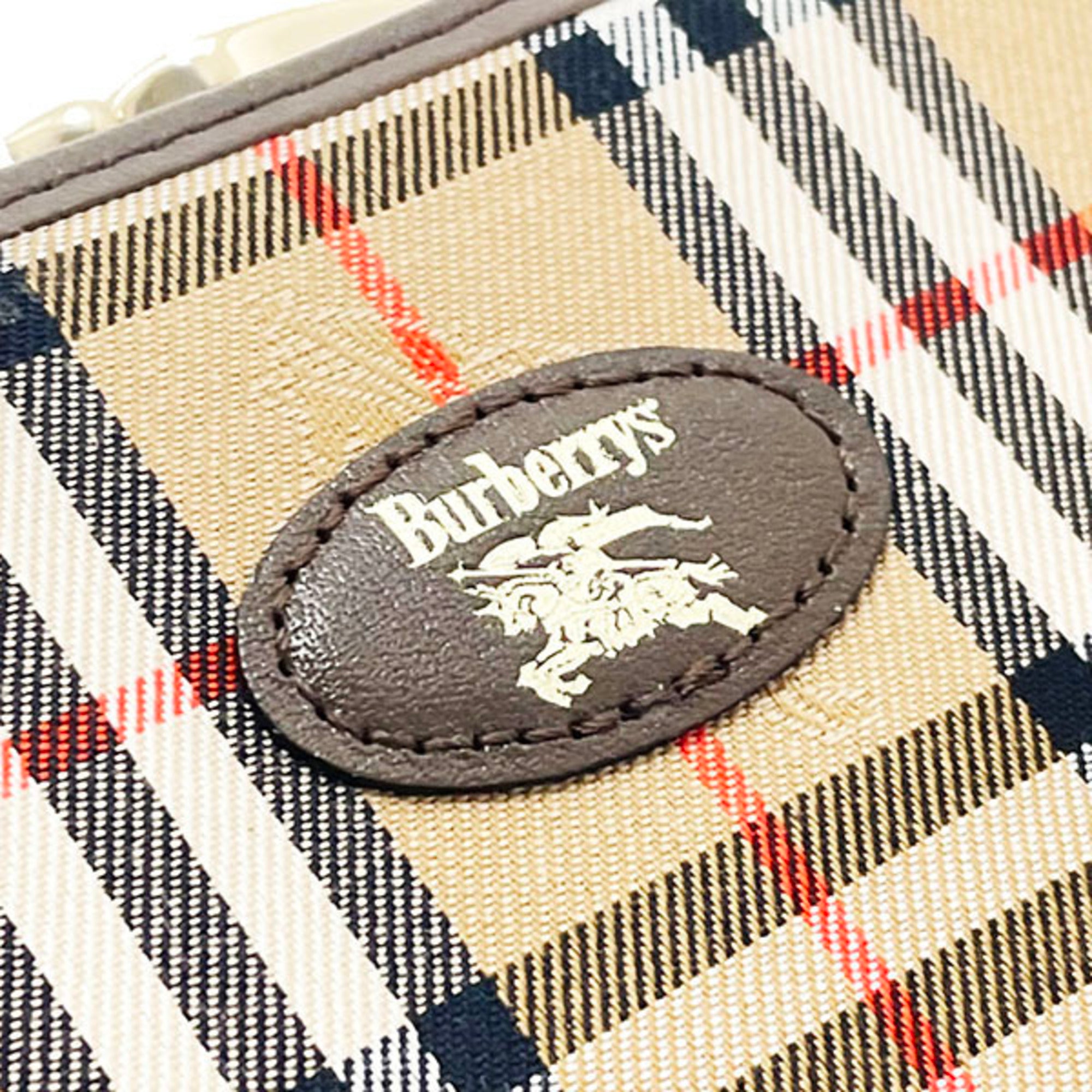 Burberry Beige Beige Brown Brown Canvas Leather Wallet (Bi-Fold) (Pre-Owned)