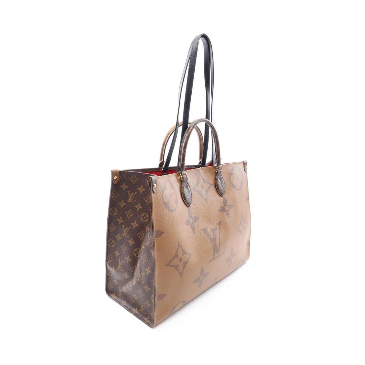 Louis Vuitton Brown Coated Canvas Leather Handbag Shoulder Bag (Pre-Owned)