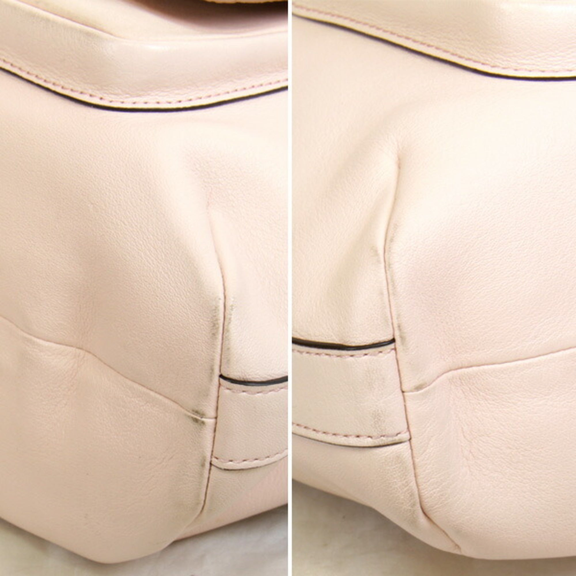 Coach Light Pink Leather Shoulder Bag (Pre-Owned)