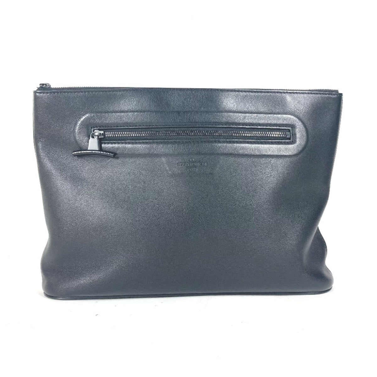 Louis Vuitton Black Leather Clutch Bag Pochette Pouch (Pre-Owned)
