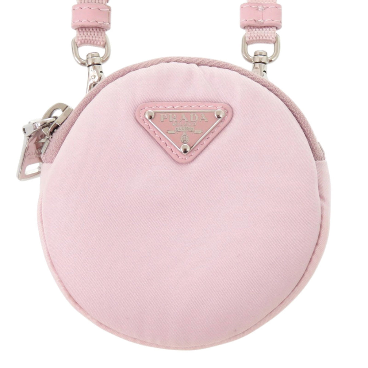Prada Pink Yellow Nylon Handbag Pouch (Pre-Owned)
