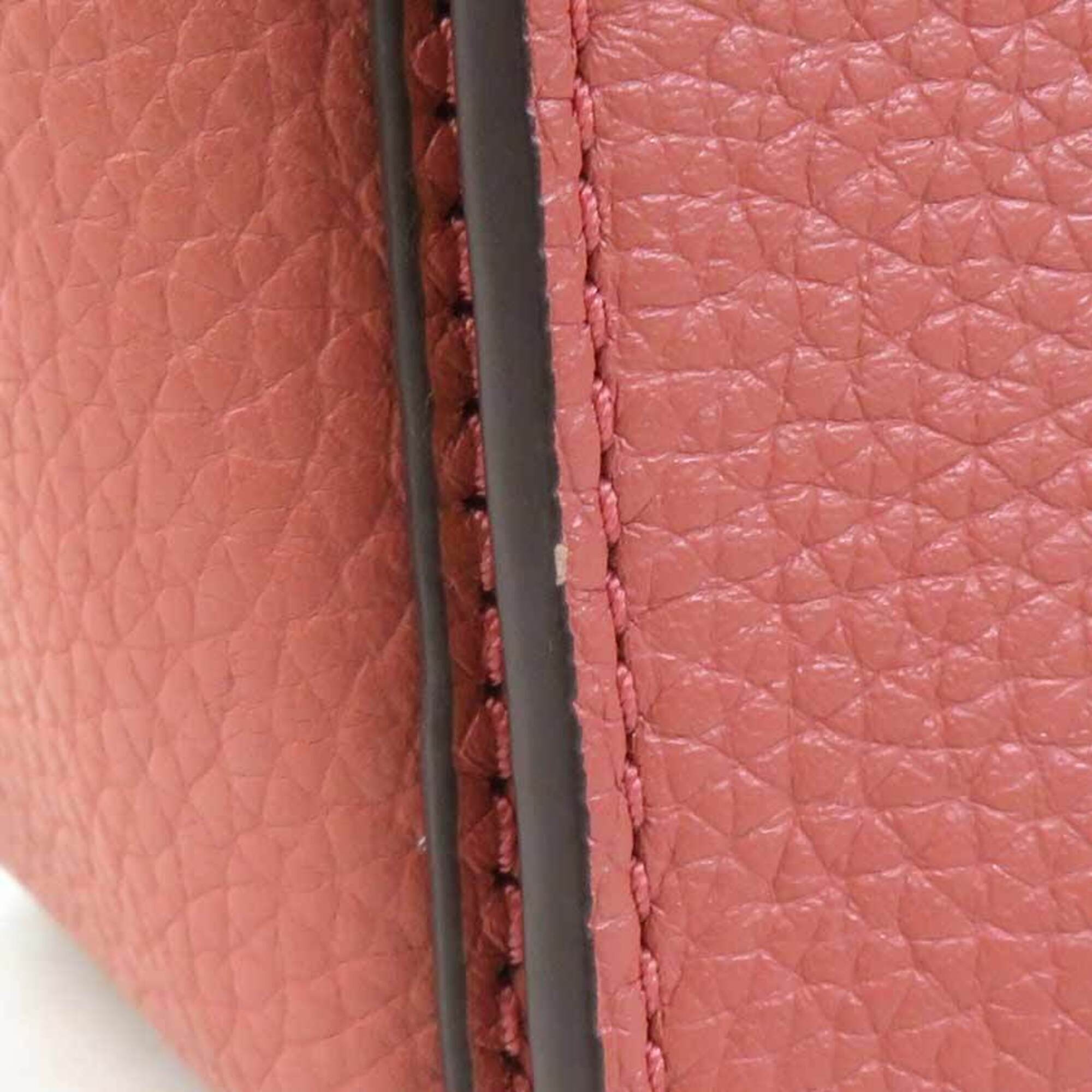 Tory Burch Coral Orange Leather Shoulder Bag (Pre-Owned)