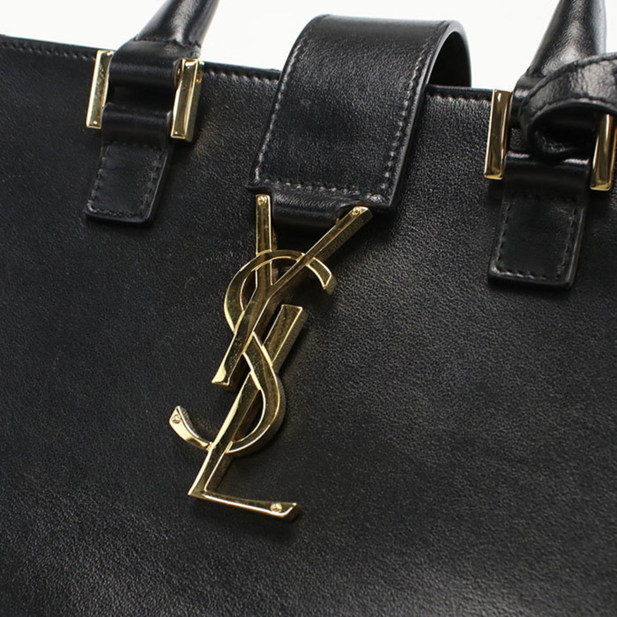 Saint Laurent Black Leather Handbag (Pre-Owned)