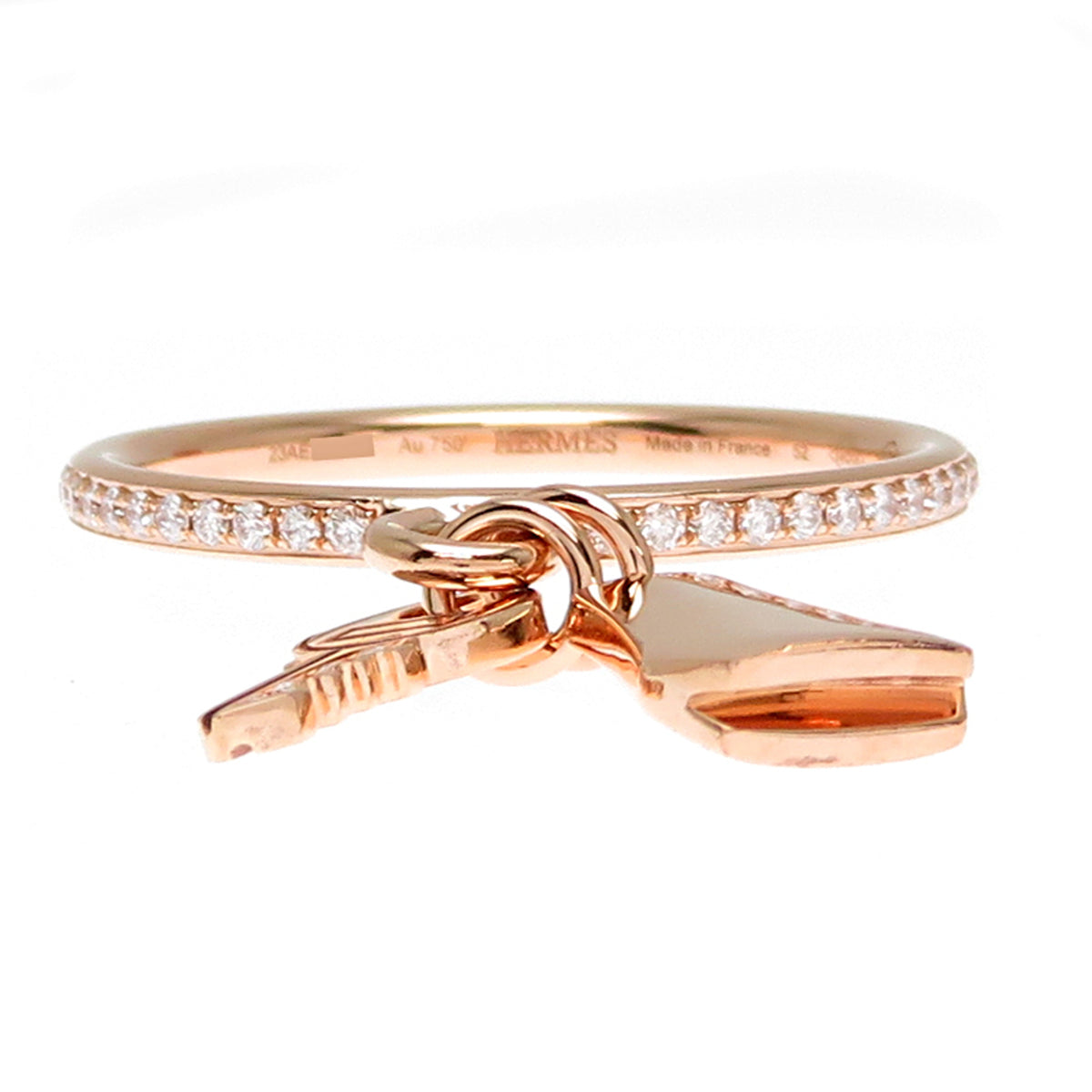 Hermes Pink Gold (18K) Band Ring (Pre-Owned)