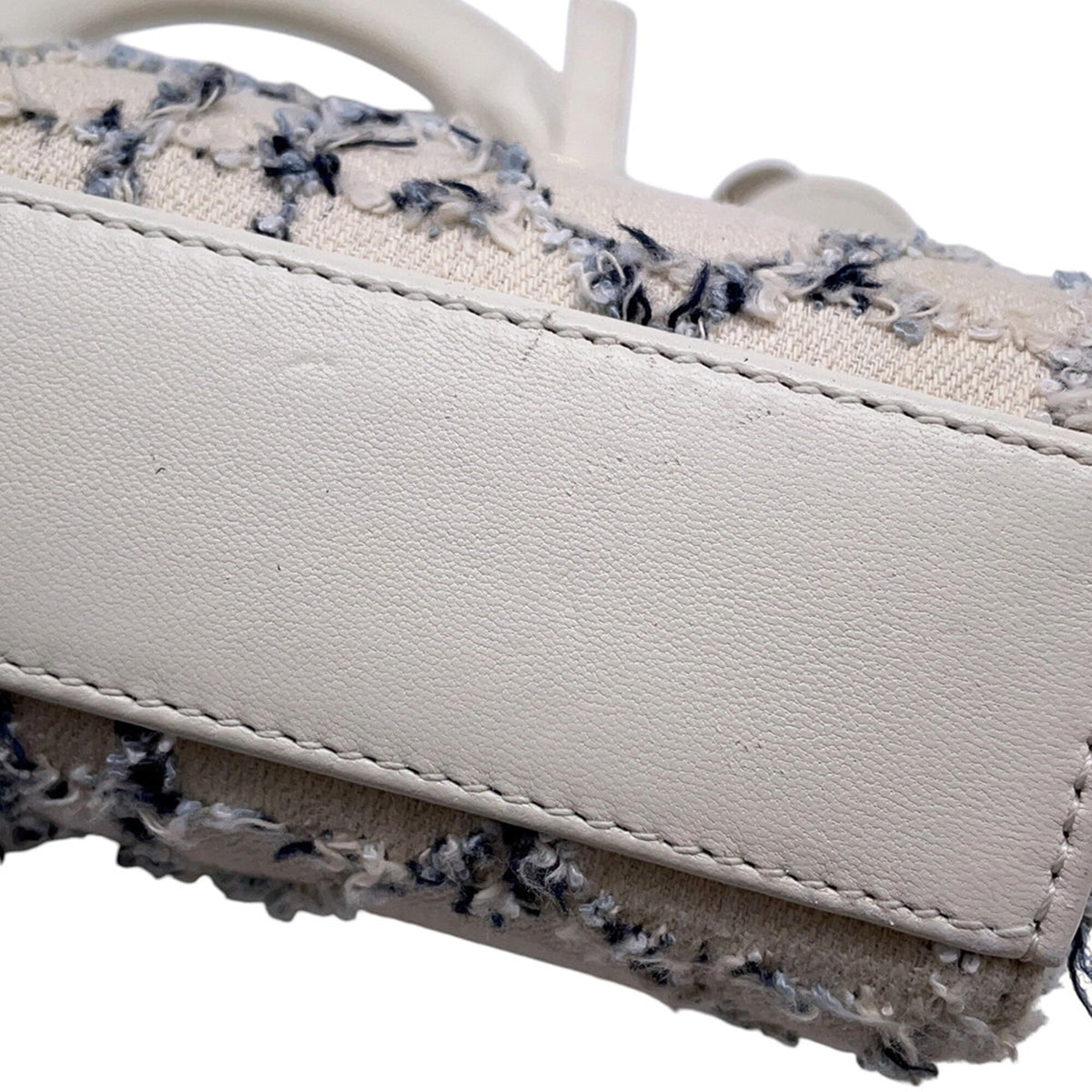 Christian Dior Blue White Leather Handbag (Pre-Owned)