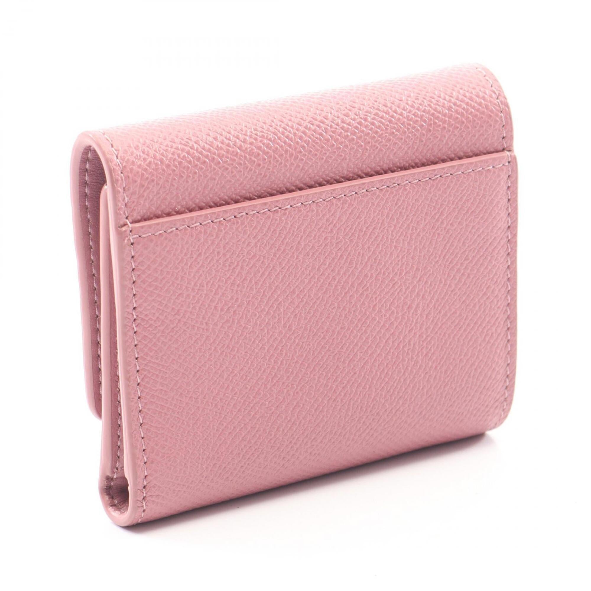 Christian Dior Pink Leather Wallet (Tri-Fold) (Pre-Owned)