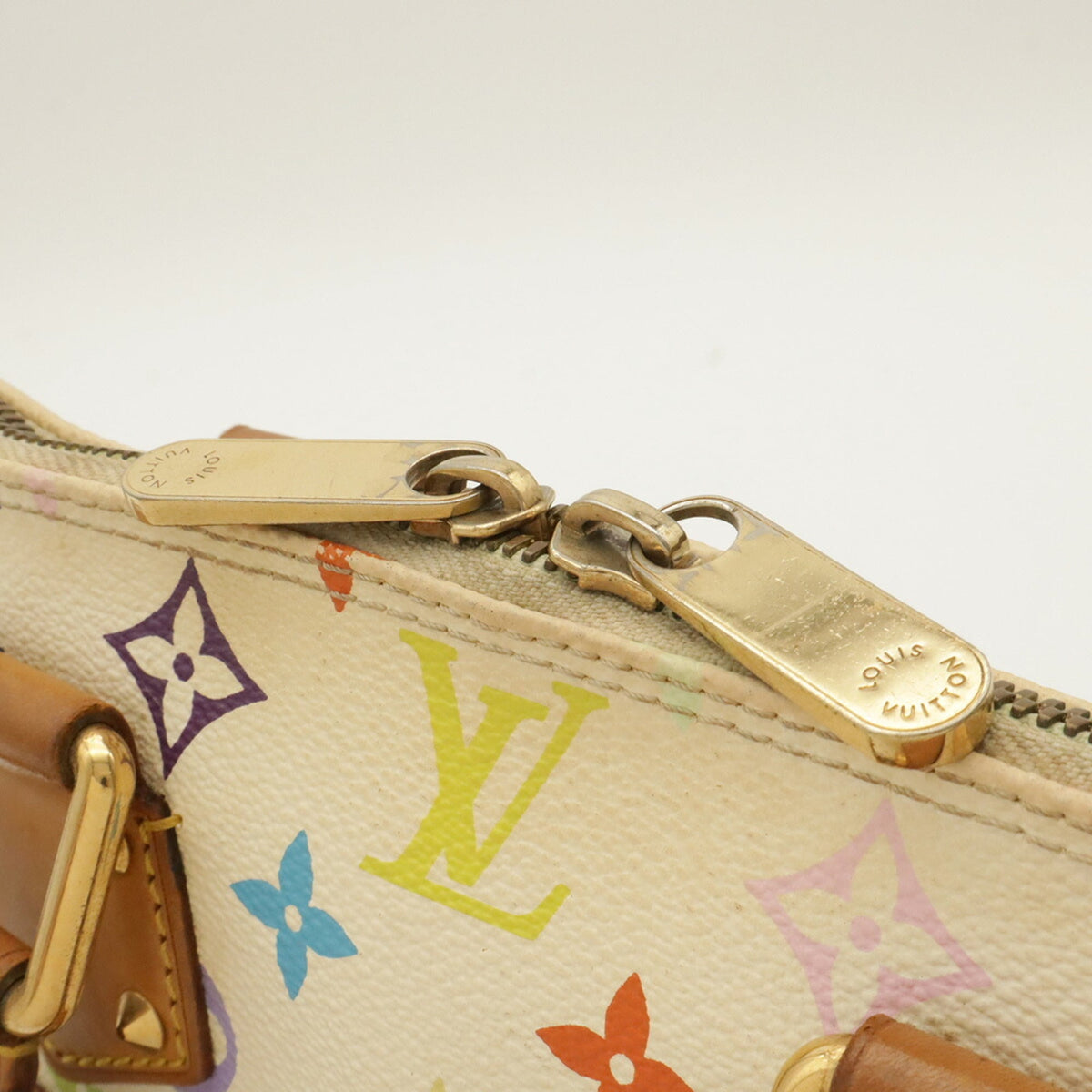 Louis Vuitton Blanc Multi-Color White Monogram Multicolore Canvas Handbag (Pre-Owned)