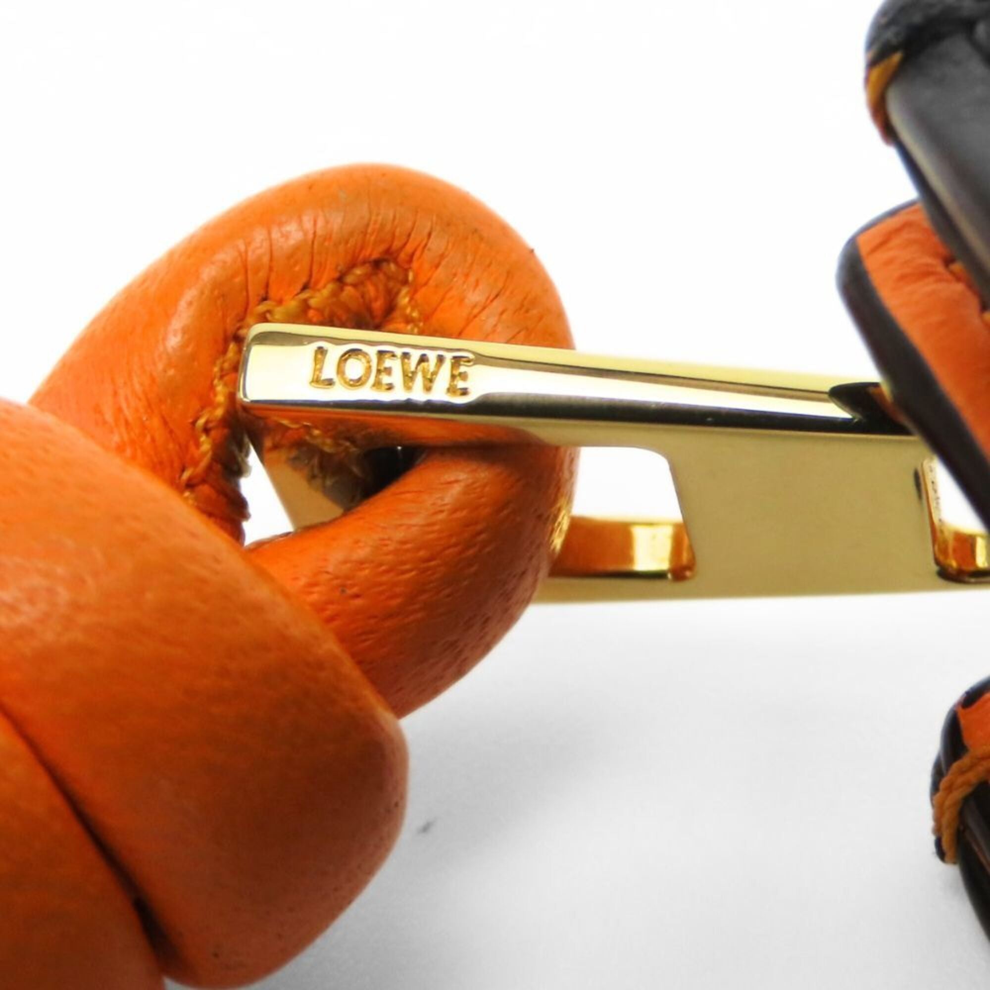 Loewe Black Orange Leather Wallet (Bi-Fold) (Pre-Owned)