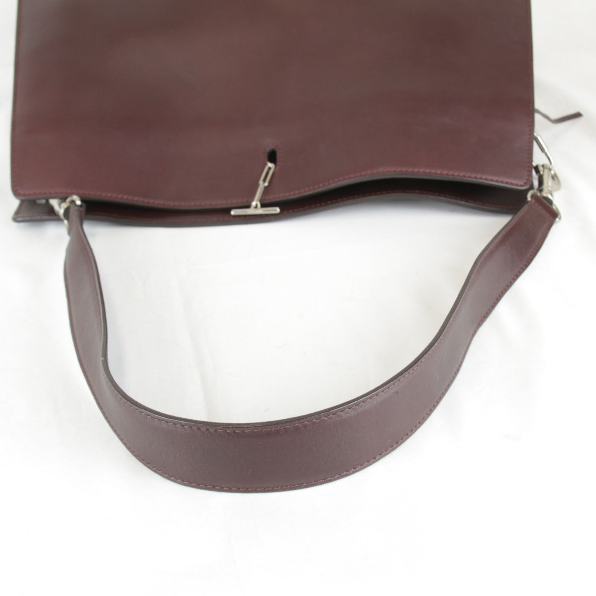 Celine Bordeaux Wine Leather Shoulder Bag (Pre-Owned)