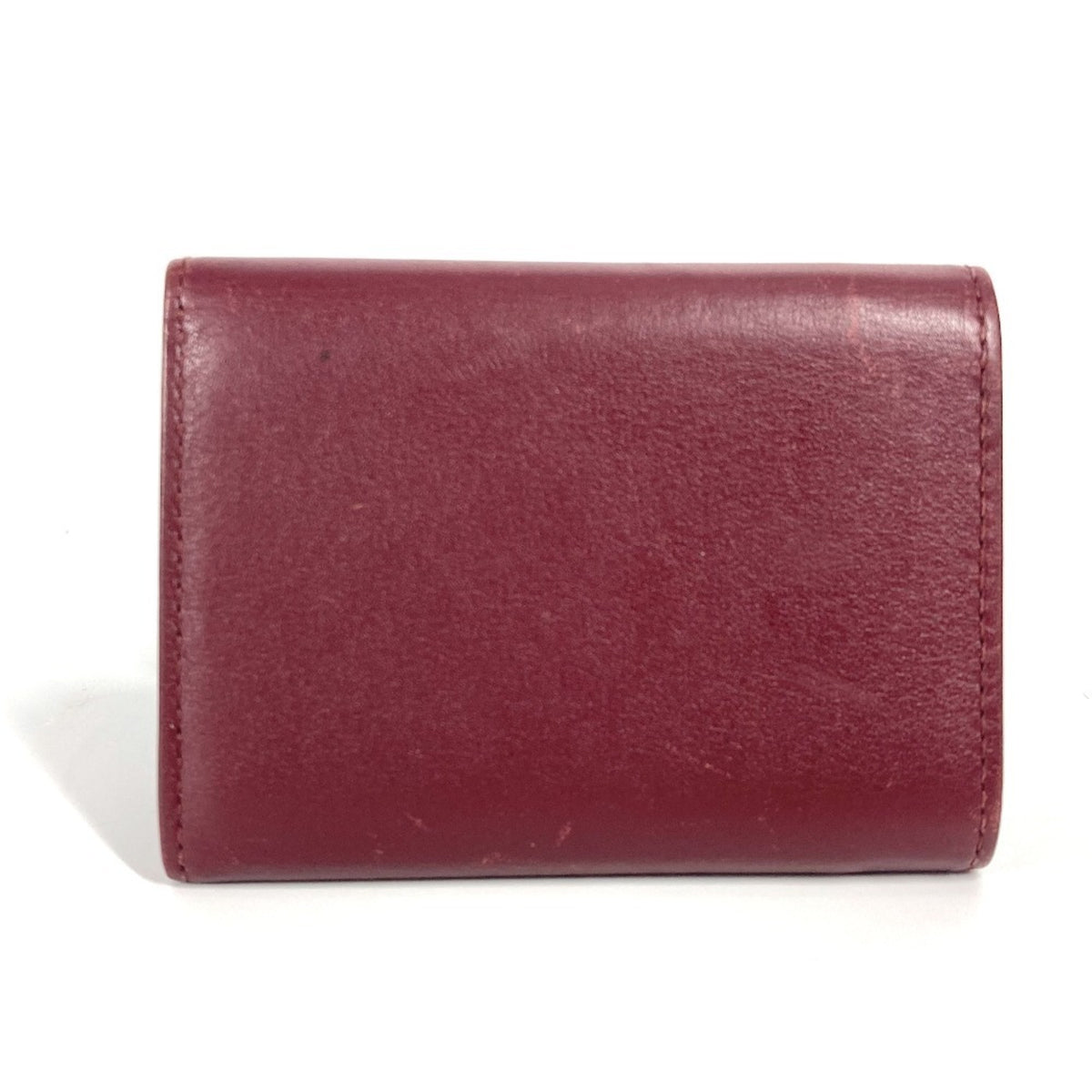 Cartier Wine Red Leather Wallet (Tri-Fold) (Pre-Owned)