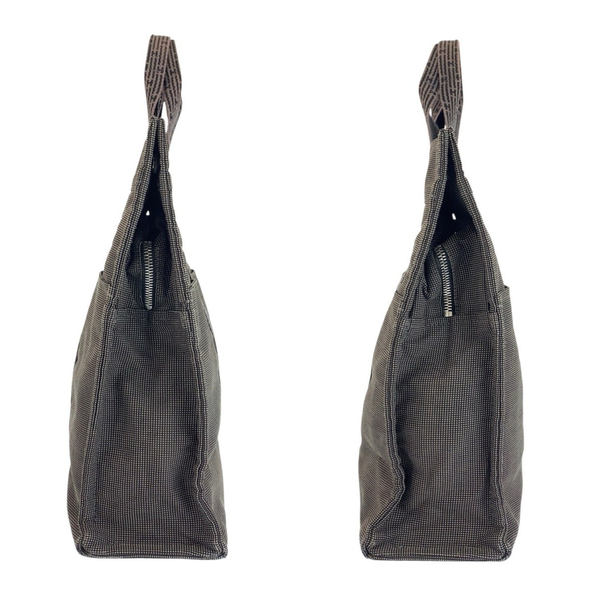 Hermes Gray Polyamide Handbag Tote Bag (Pre-Owned)