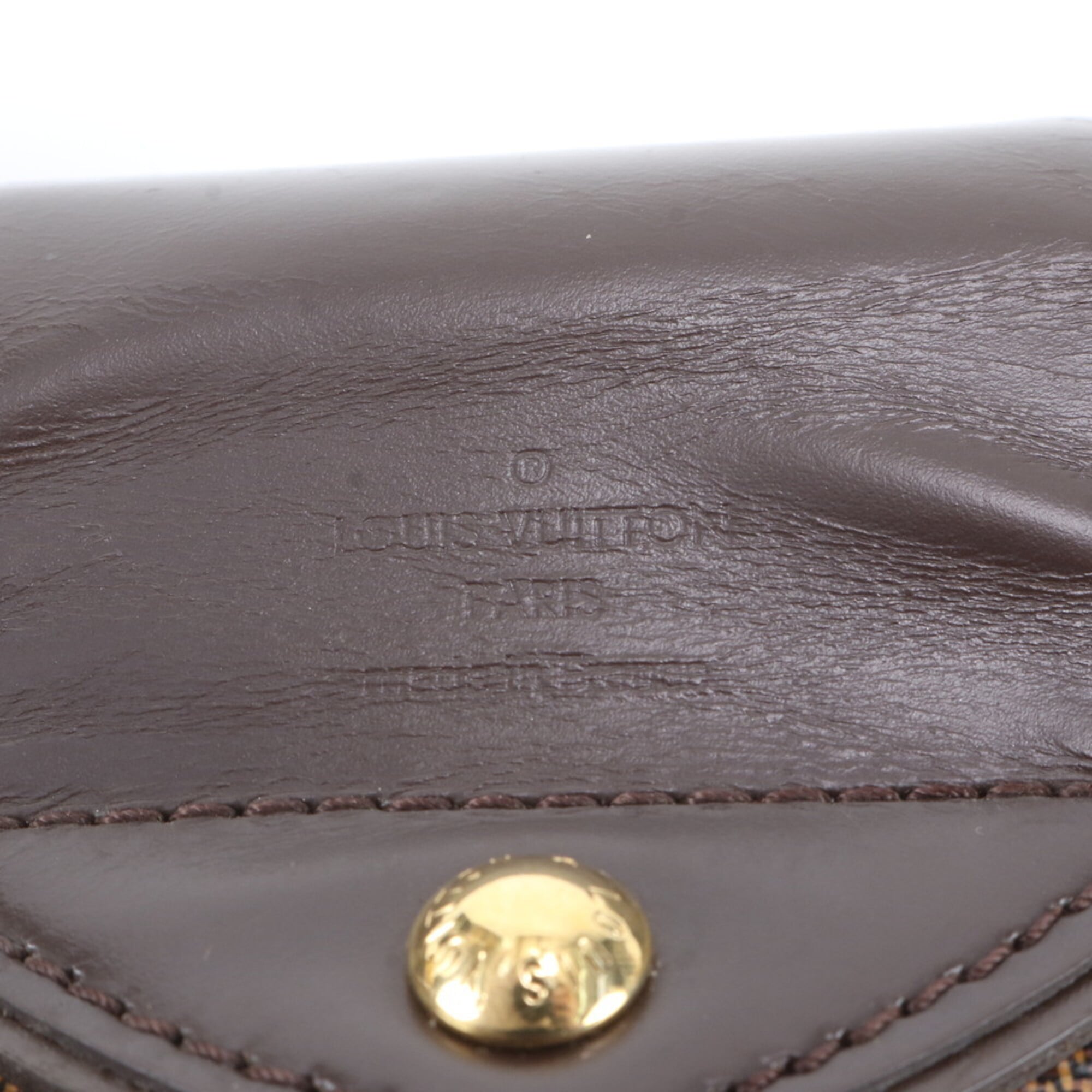 Louis Vuitton Ebene Leather Coated Canvas Handbag Shoulder Bag (Pre-Owned)