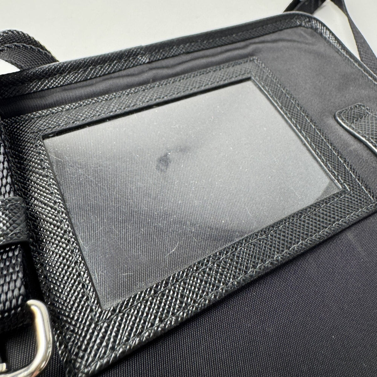 Prada Black Nylon Leather Shoulder Bag (Pre-Owned)