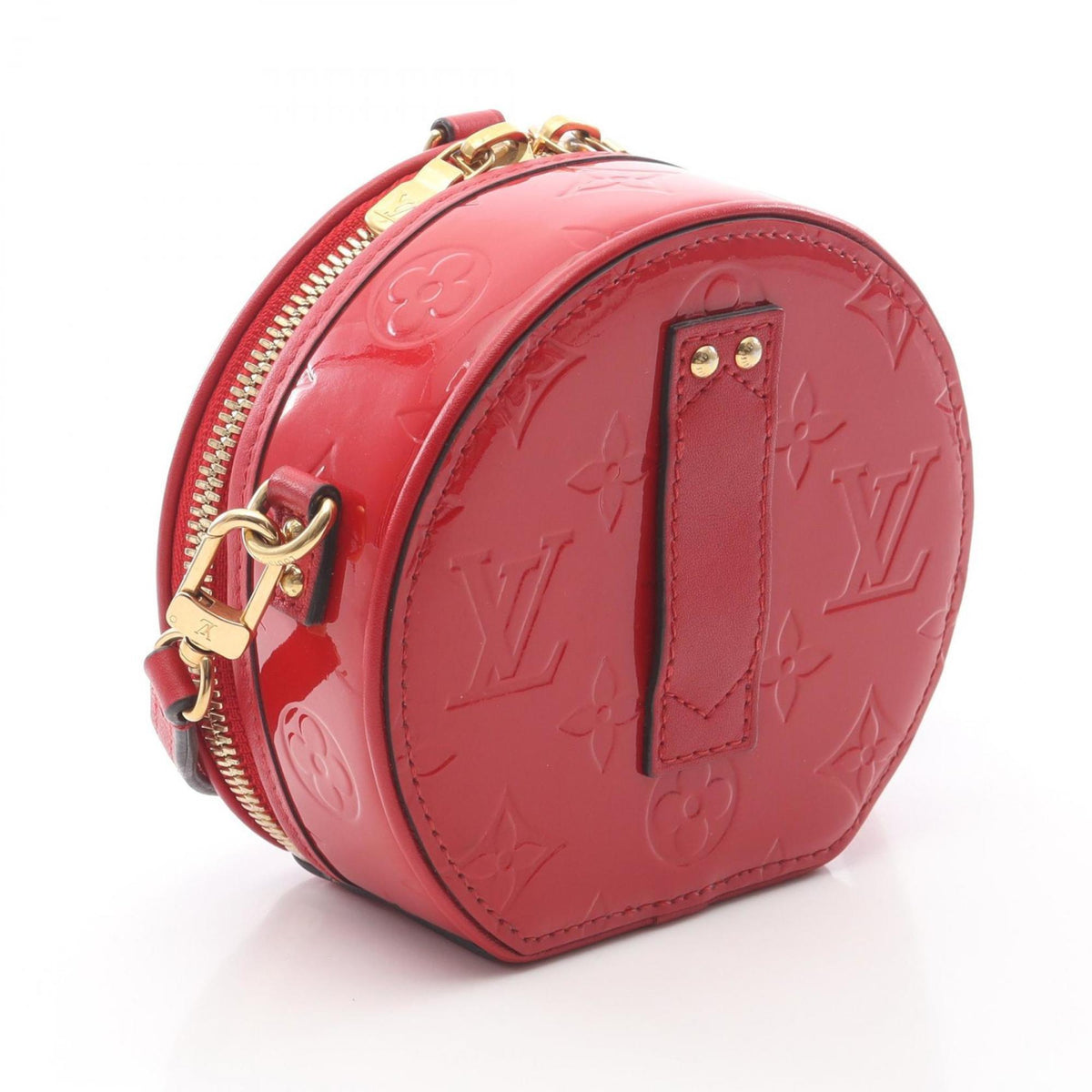 Louis Vuitton Red Color Rouge Vernis Leather Handbag Shoulder Bag (Pre-Owned)