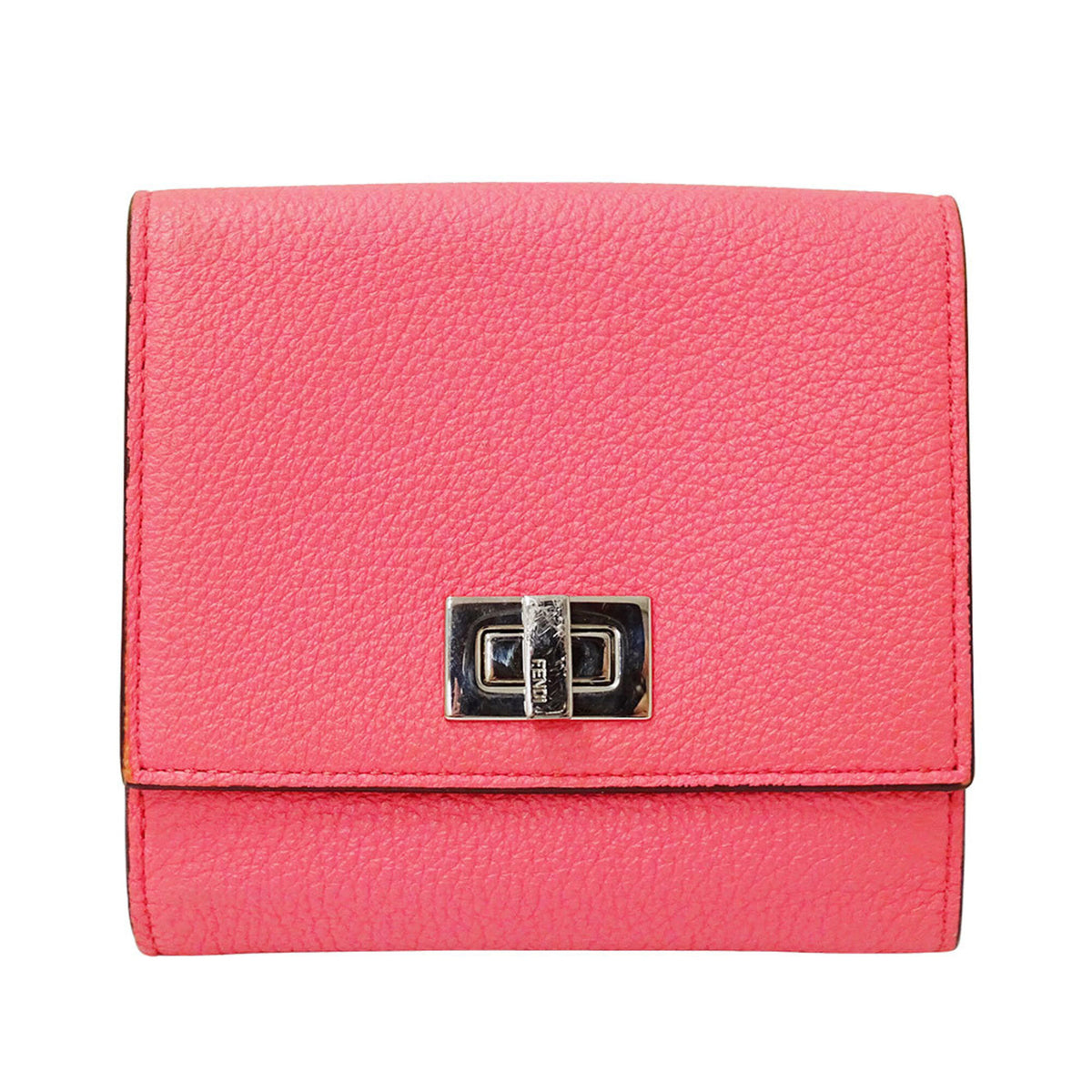 Fendi Pink Leather Wallet (Bi-Fold) (Pre-Owned)