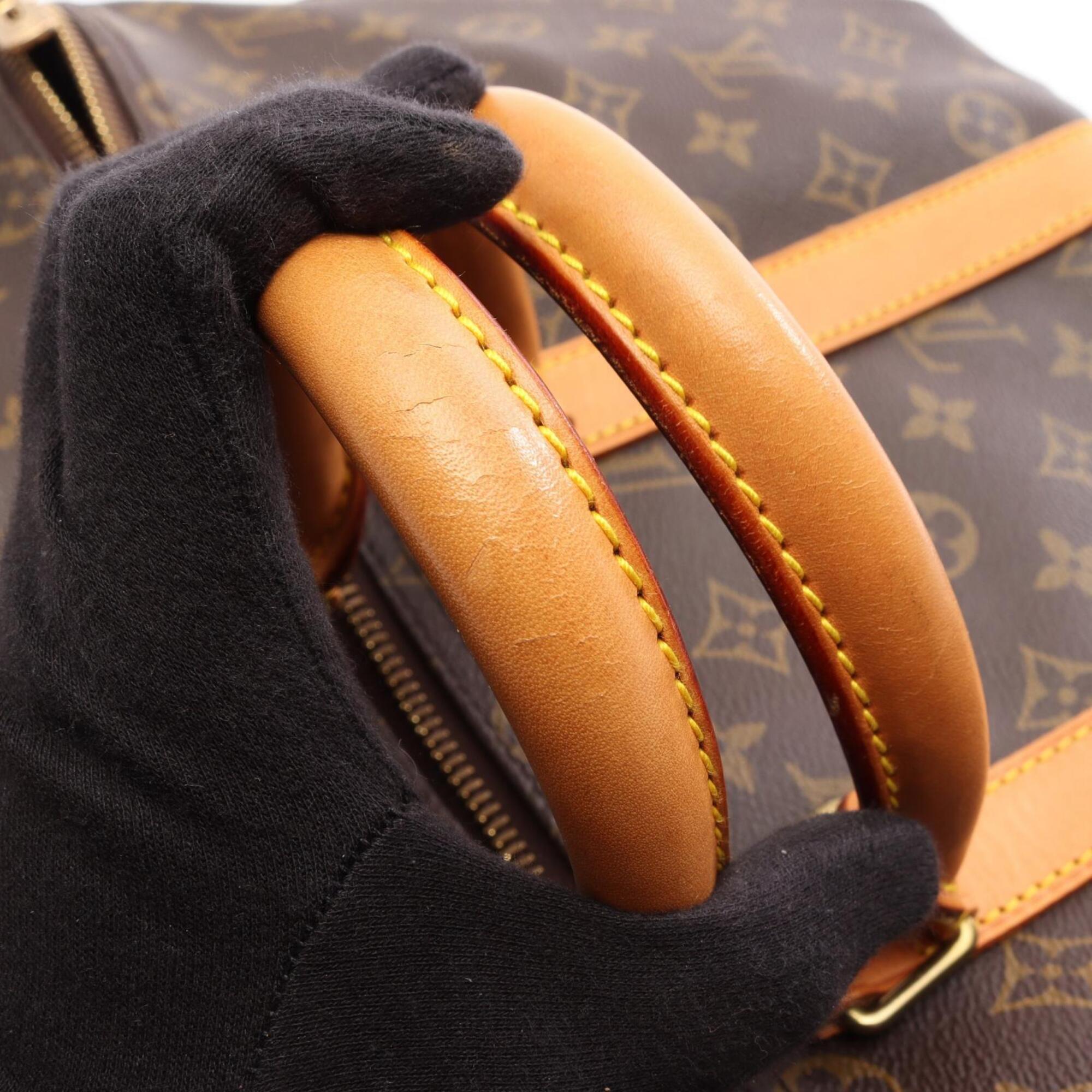 Louis Vuitton Brown Coated Canvas Pvc Leather Boston Bag Handbag (Pre-Owned)