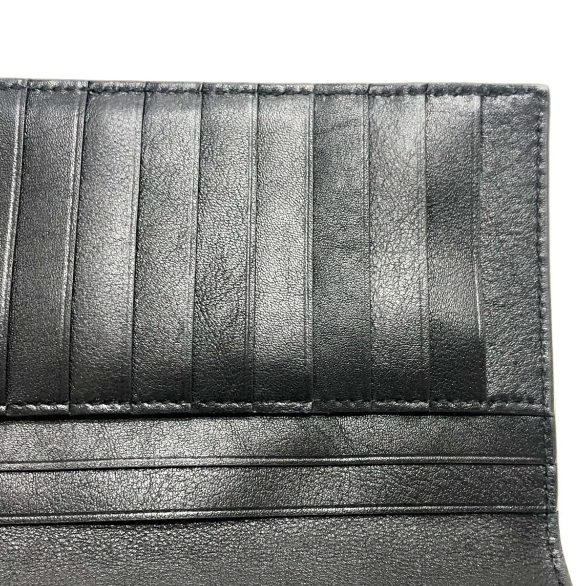 Salvatore Ferragamo Gancini Navy Leather Long Wallet (Bi-Fold) (Pre-Owned)