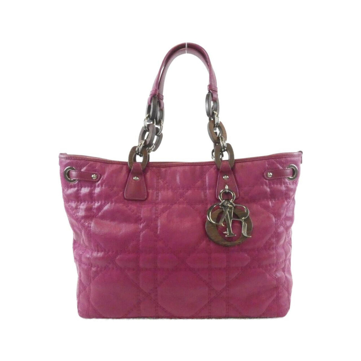 Christian Dior Purple Coated Canvas Handbag (Pre-Owned)