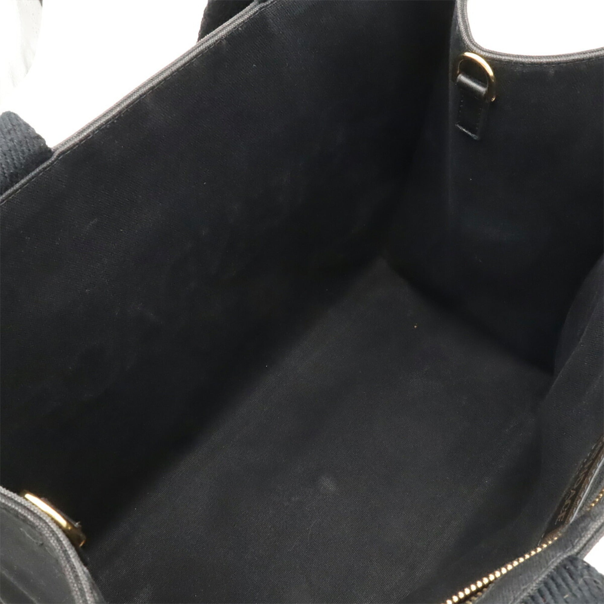 Fendi Black Gold Canvas Shoulder Bag Tote Bag (Pre-Owned)