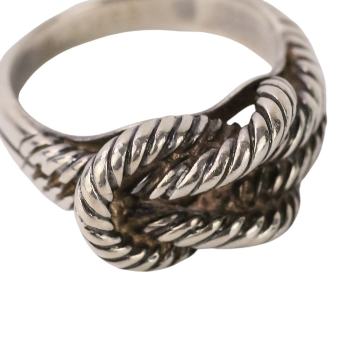 Hermes Silver Silver 925 Band Ring (Pre-Owned)