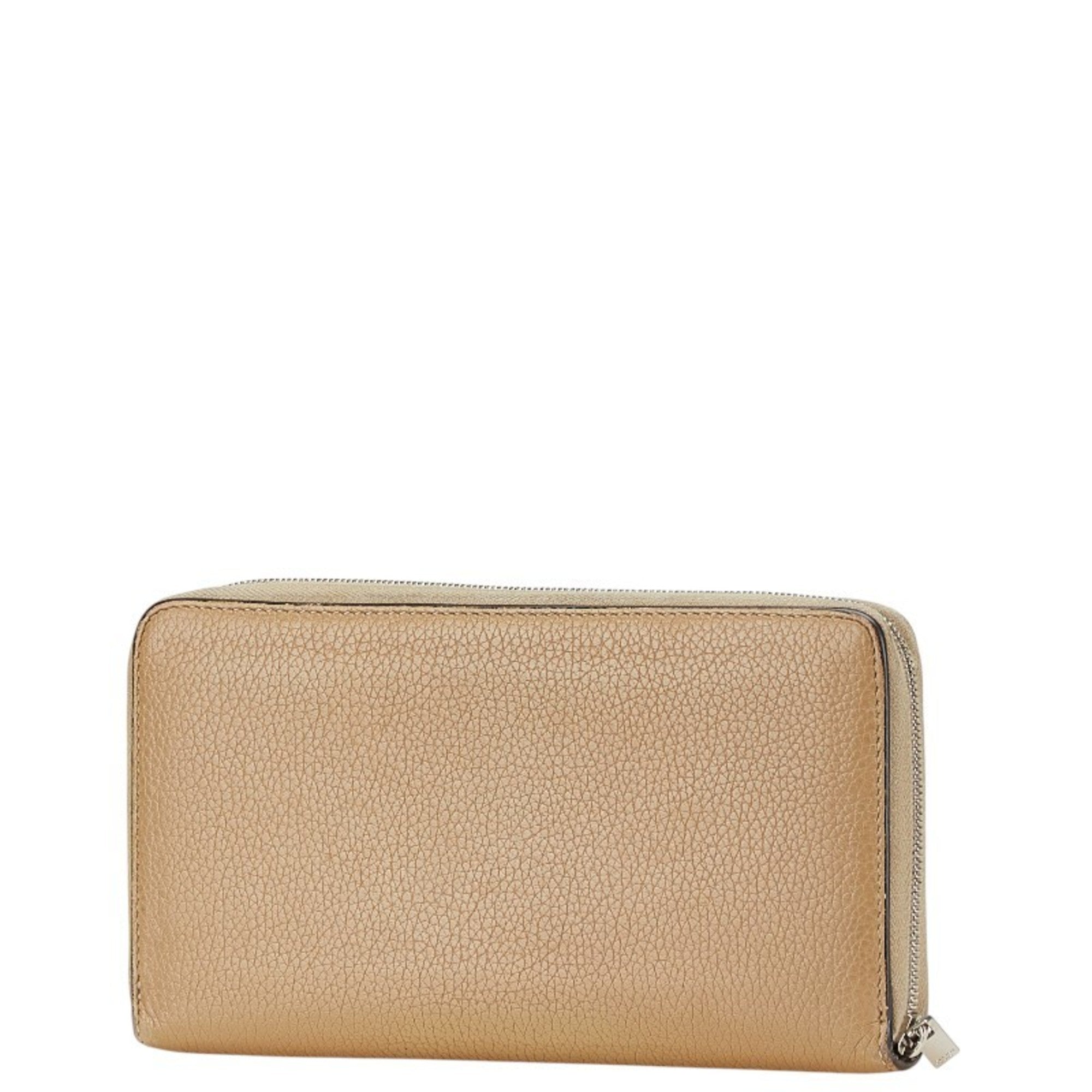 Celine Brown Leather Long Wallet (Bi-Fold) (Pre-Owned)