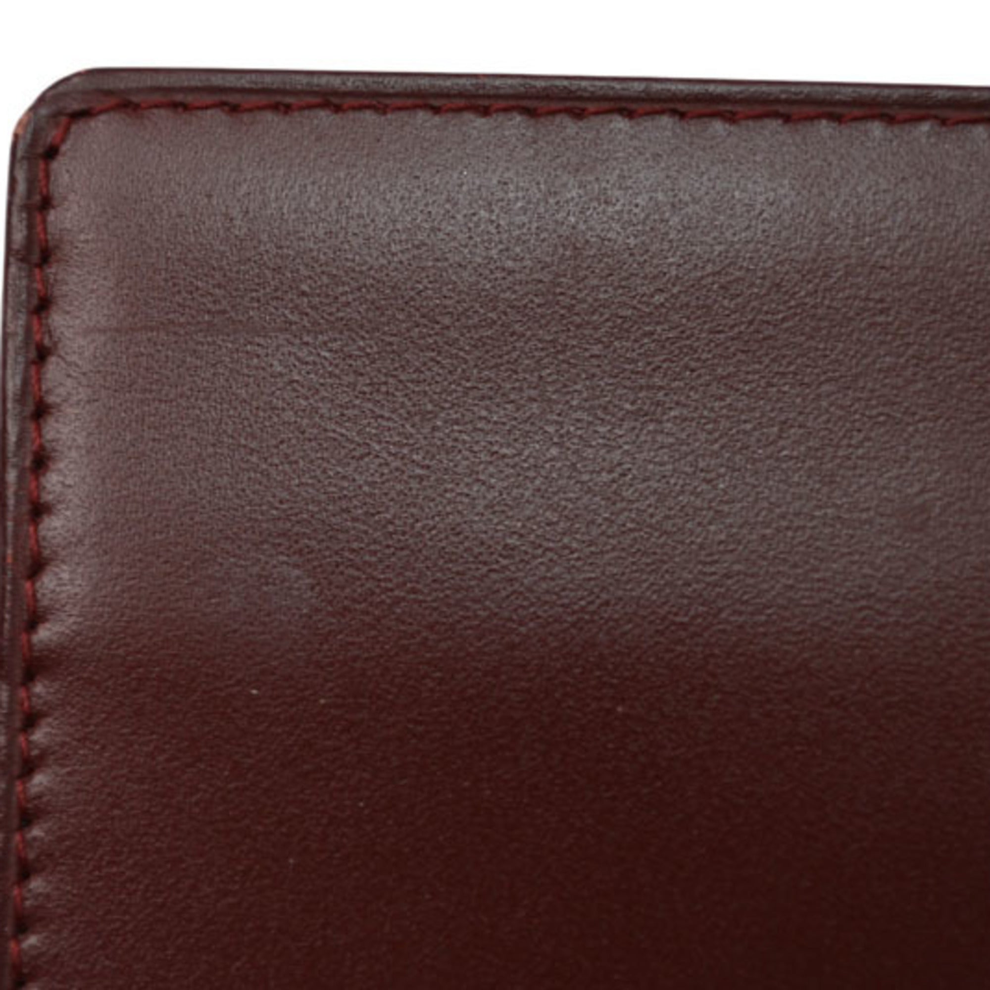 Cartier Bordeaux Leather Wallet (Bi-Fold) (Pre-Owned)
