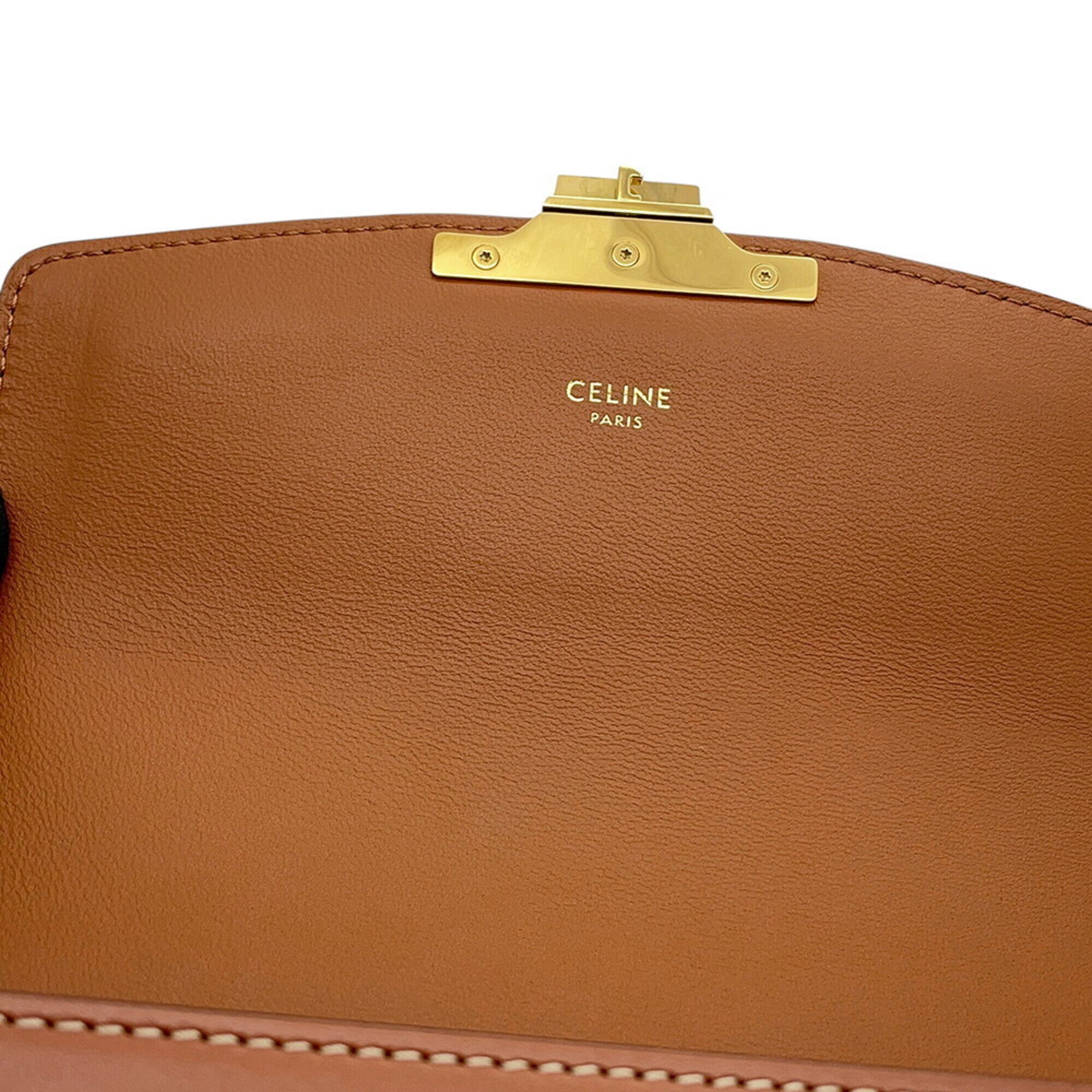 Celine Brown Ivory Pvc Leather Handbag Shoulder Bag (Pre-Owned)