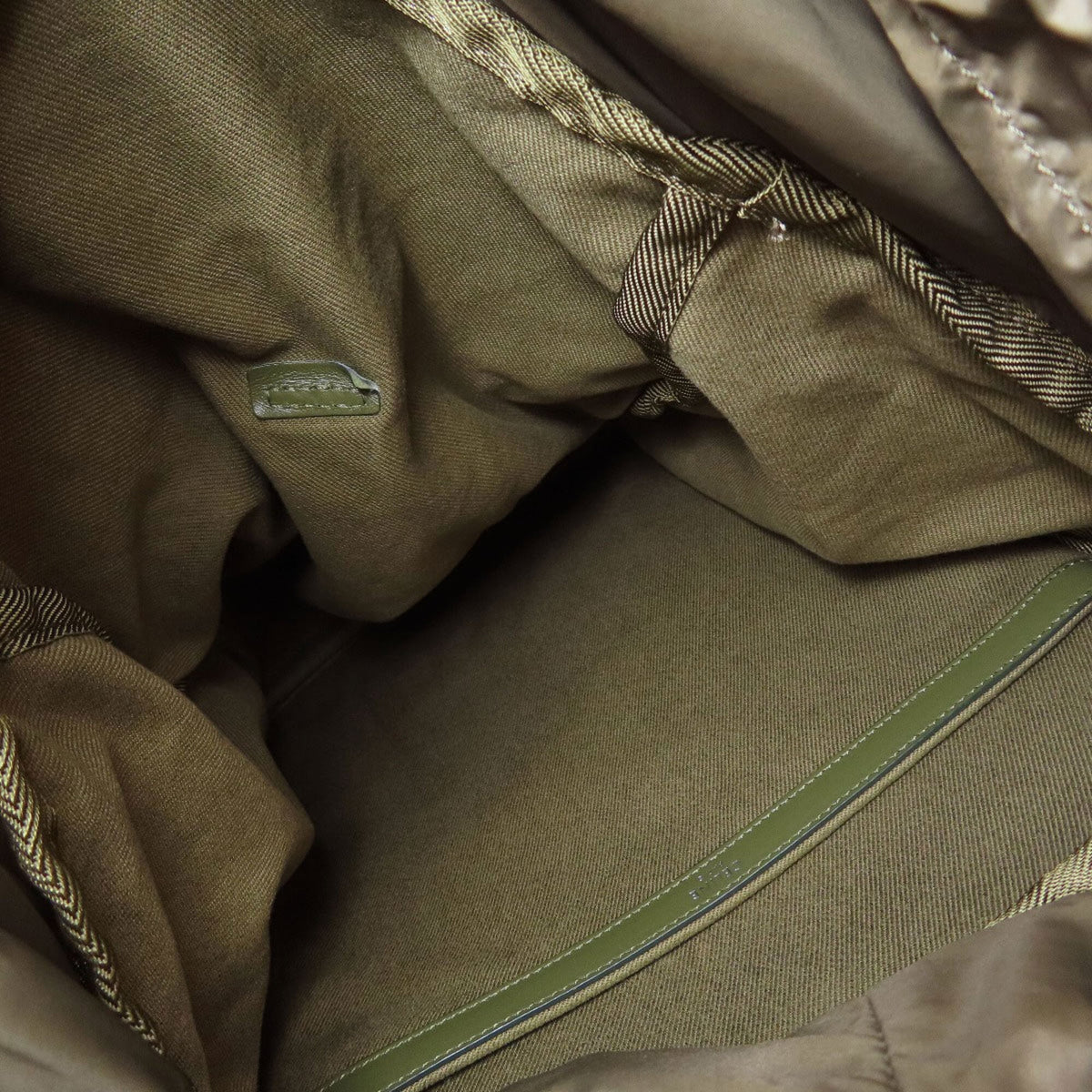 Celine Green Khaki Canvas Backpack (Pre-Owned)