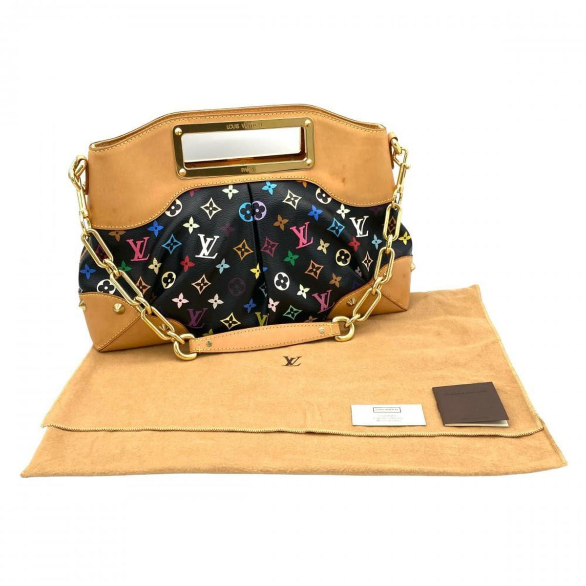 Louis Vuitton Monogram Multicolore Black Coated Canvas Handbag (Pre-Owned)