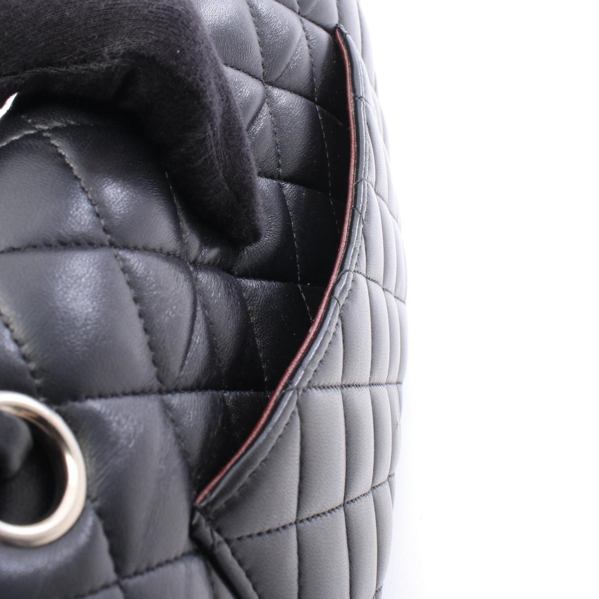 Chanel Black Leather Handbag Shoulder Bag (Pre-Owned)