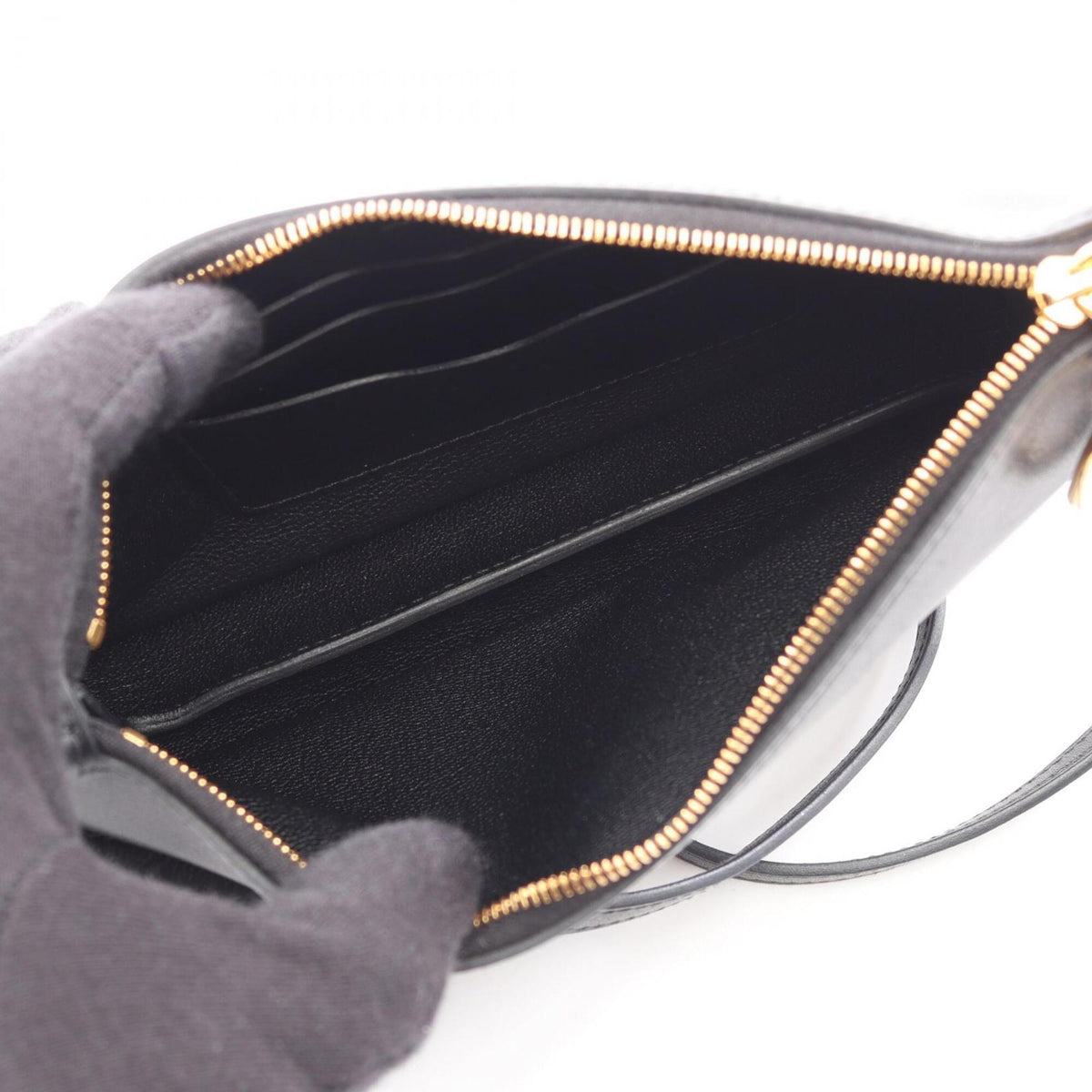 Hermes Black Leather Handbag Shoulder Bag (Pre-Owned)