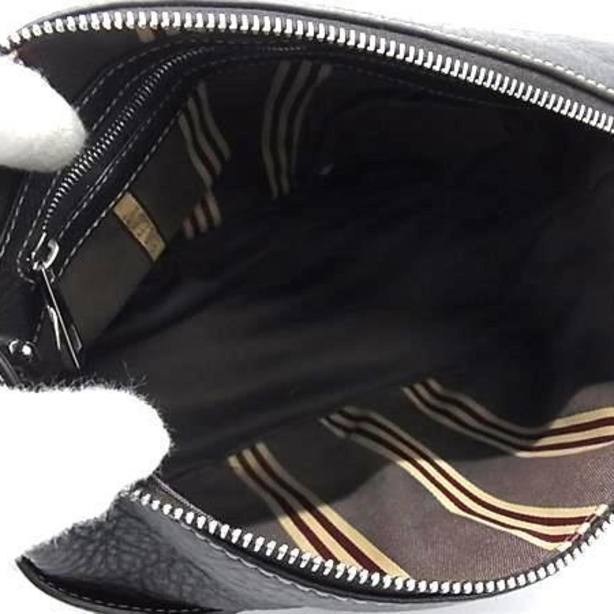 Bally Brown Leather Handbag Shoulder Bag Tote Bag (Pre-Owned)