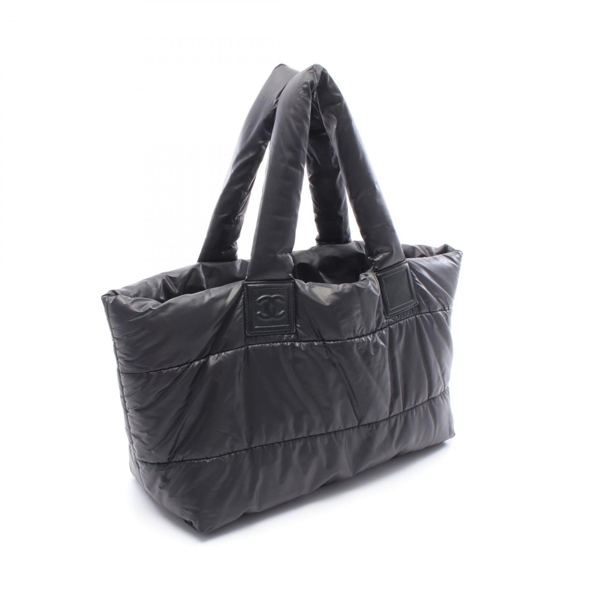 Chanel Black Bordeaux Nylon Handbag Tote Bag (Pre-Owned)