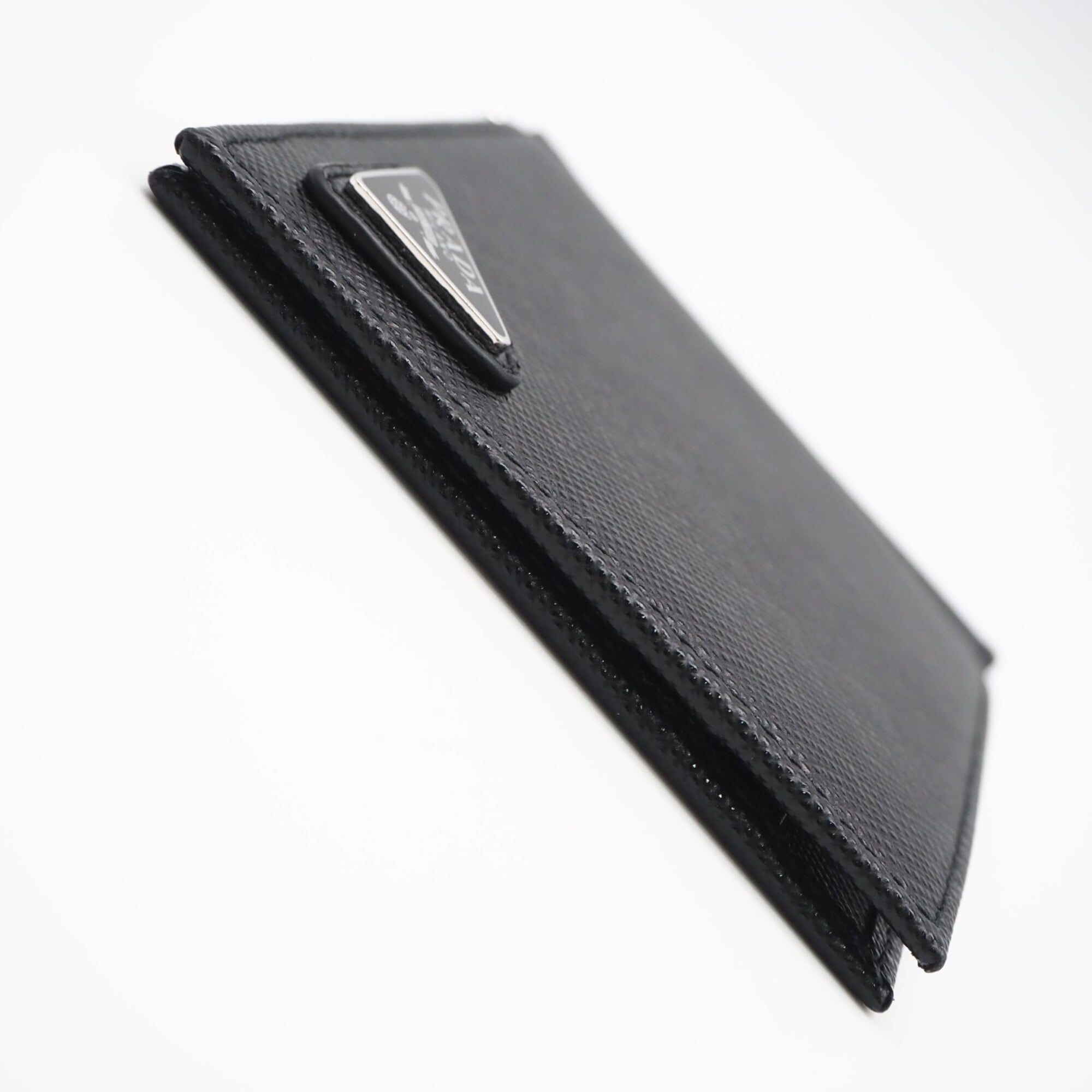 Prada Saffiano Black Saffiano Money Clip (Pre-Owned)
