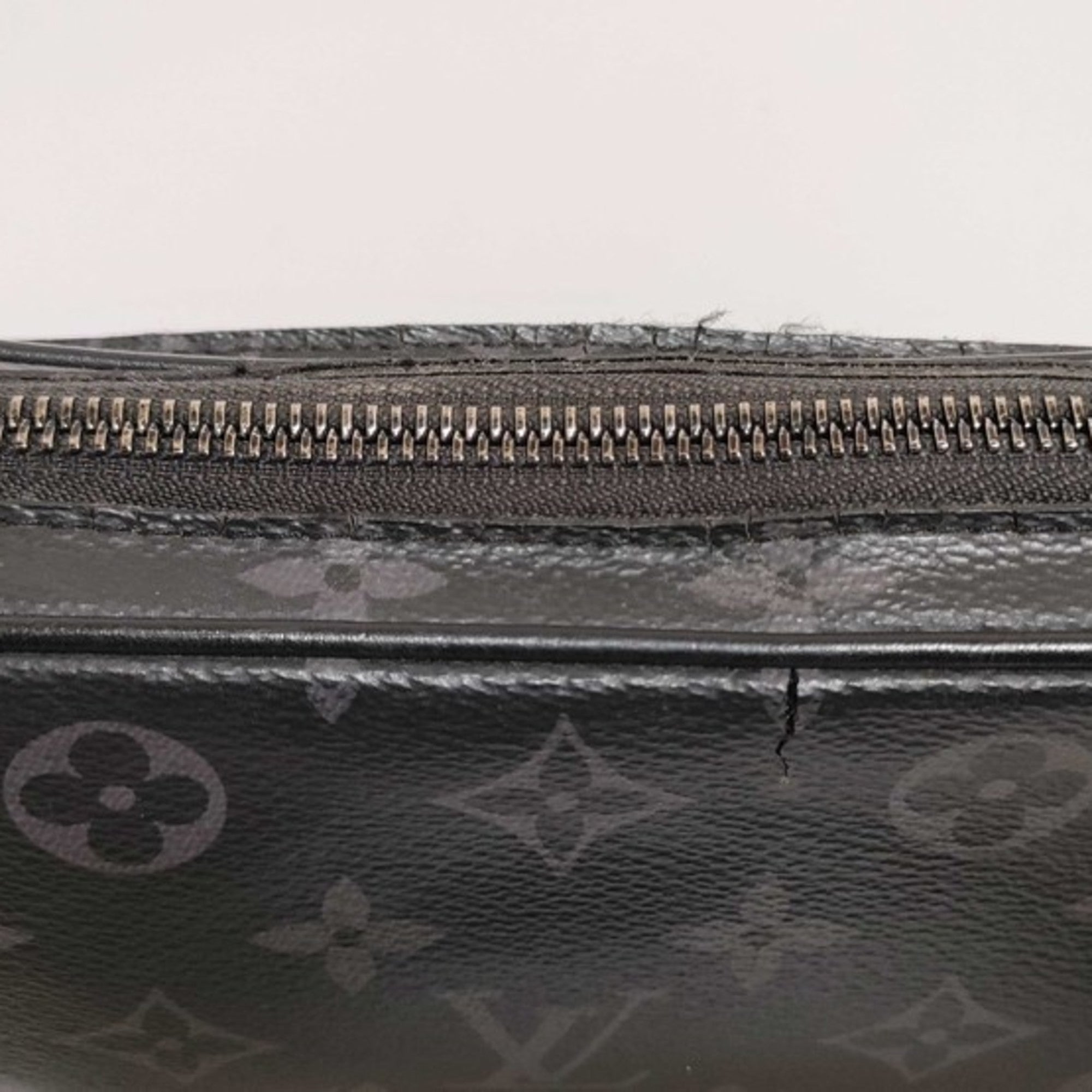 Louis Vuitton Monogram Eclipse Black Gray Pvc Leather Clutch Bag Handbag Pochette (Pre-Owned)