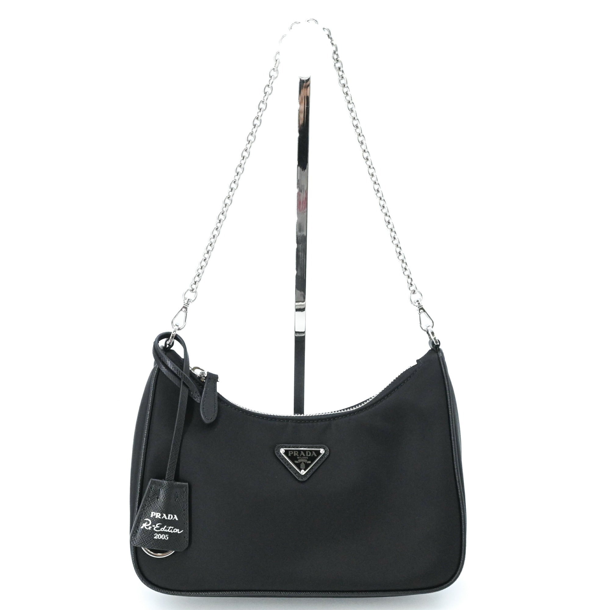 Prada Black Nylon Handbag Shoulder Bag (Pre-Owned)