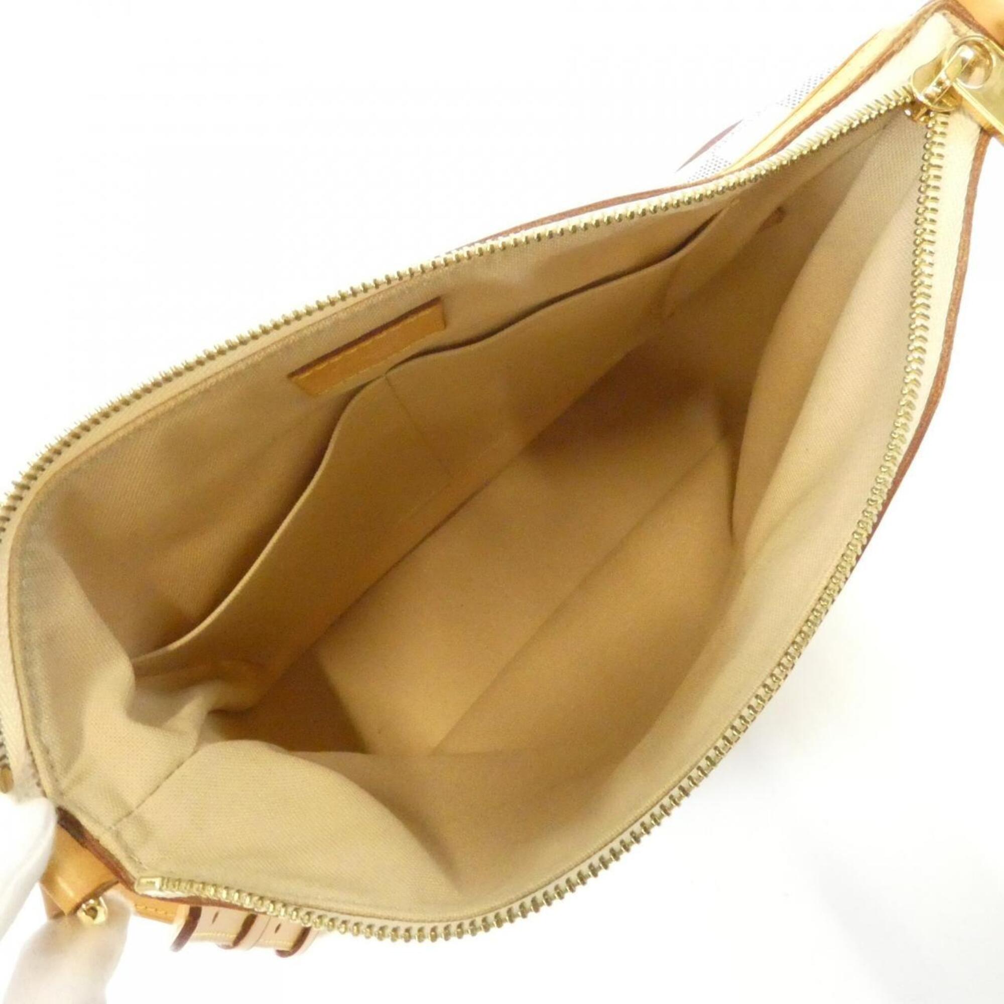 Louis Vuitton Azur White Coated Canvas Shoulder Bag (Pre-Owned)