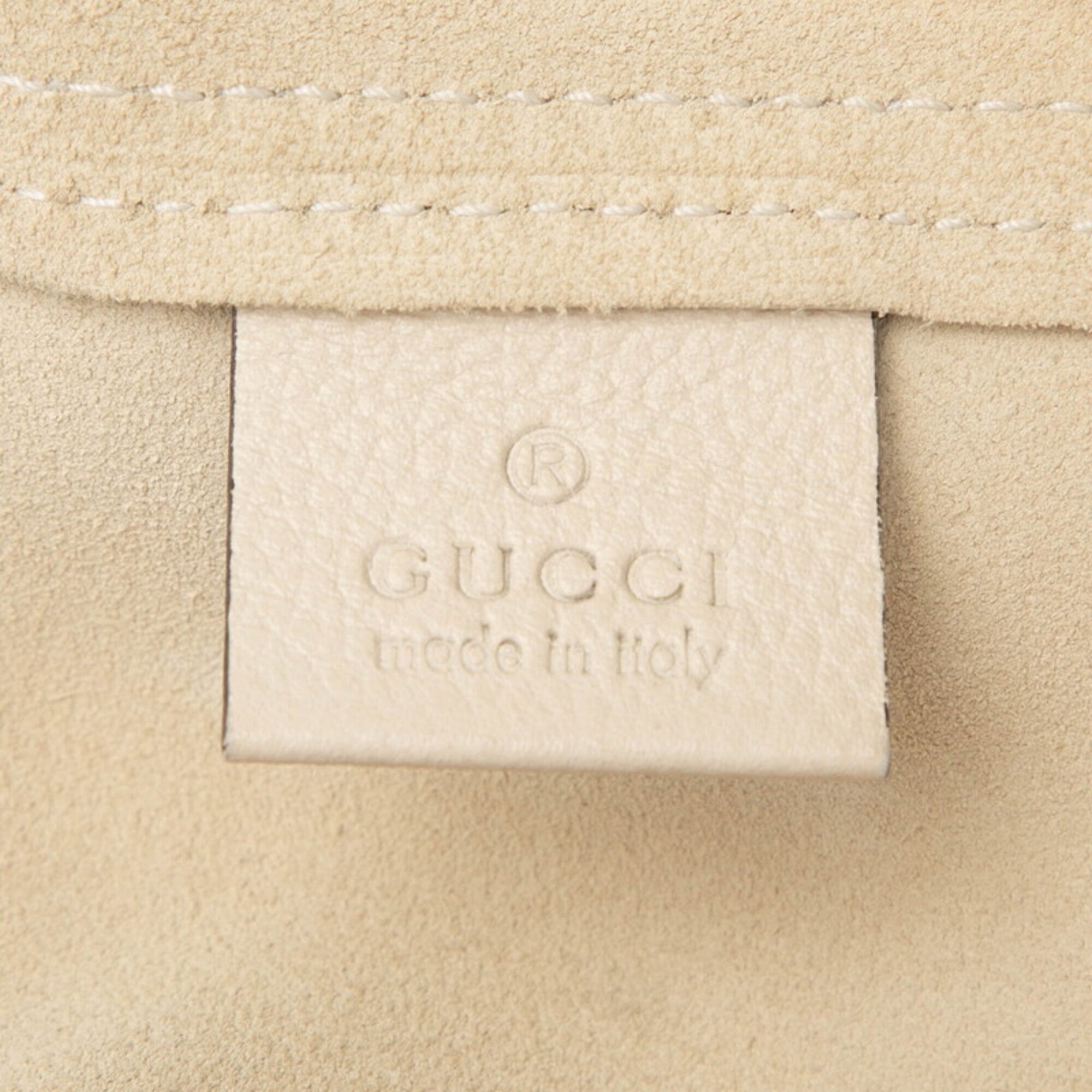 Gucci Ivory White Leather Shoulder Bag Tote Bag (Pre-Owned)