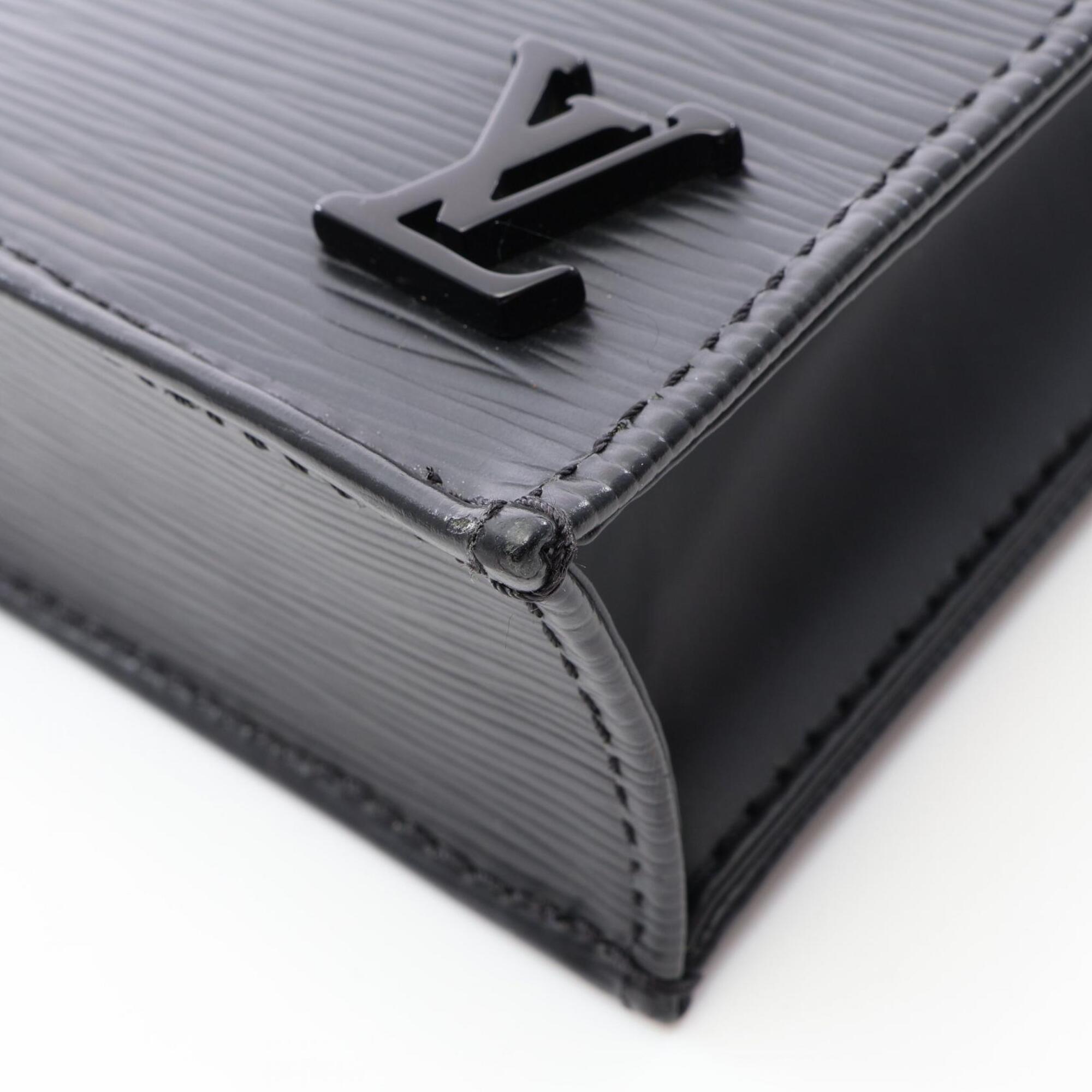 Louis Vuitton Black Leather Handbag (Pre-Owned)