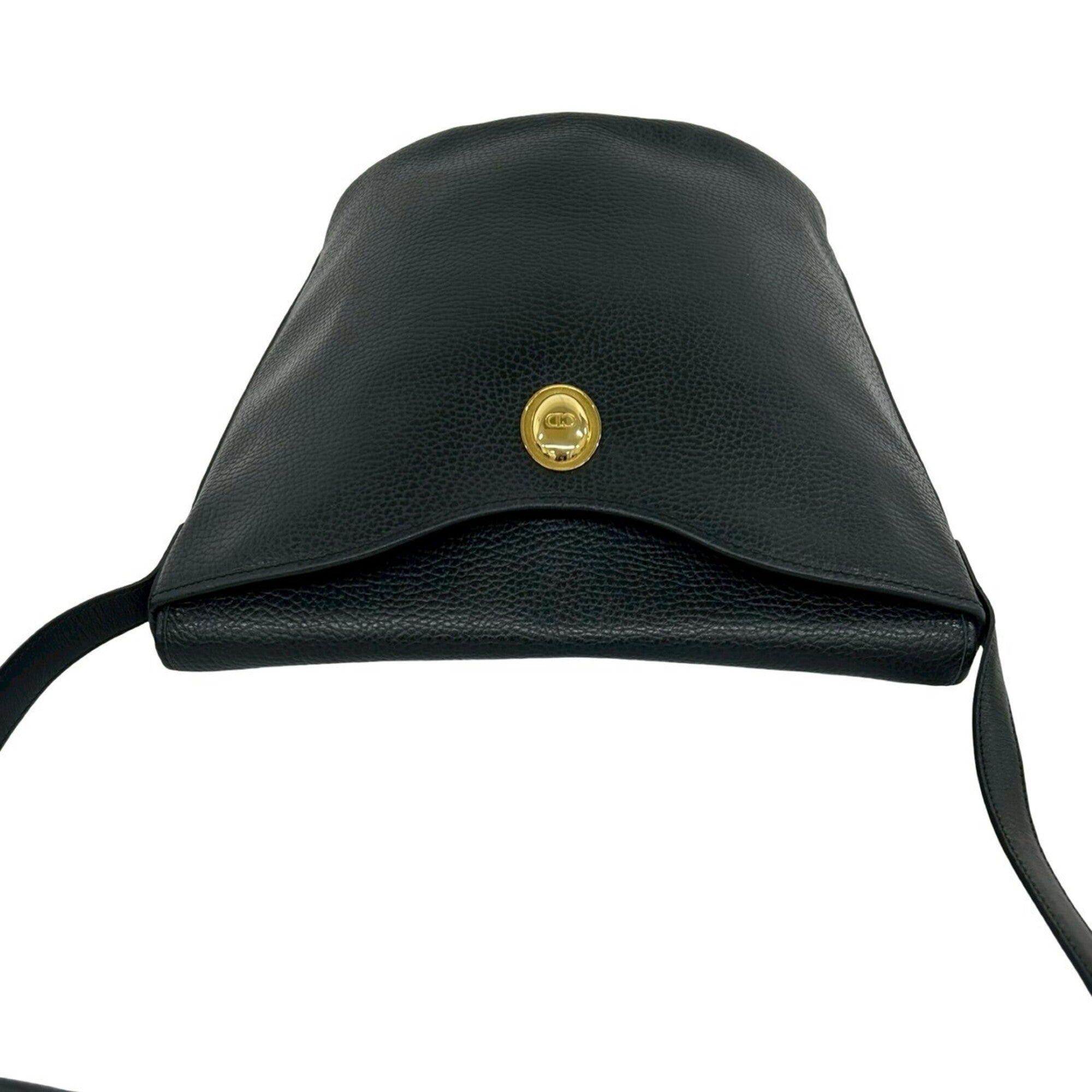 Christian Dior Black Leather Shoulder Bag (Pre-Owned)