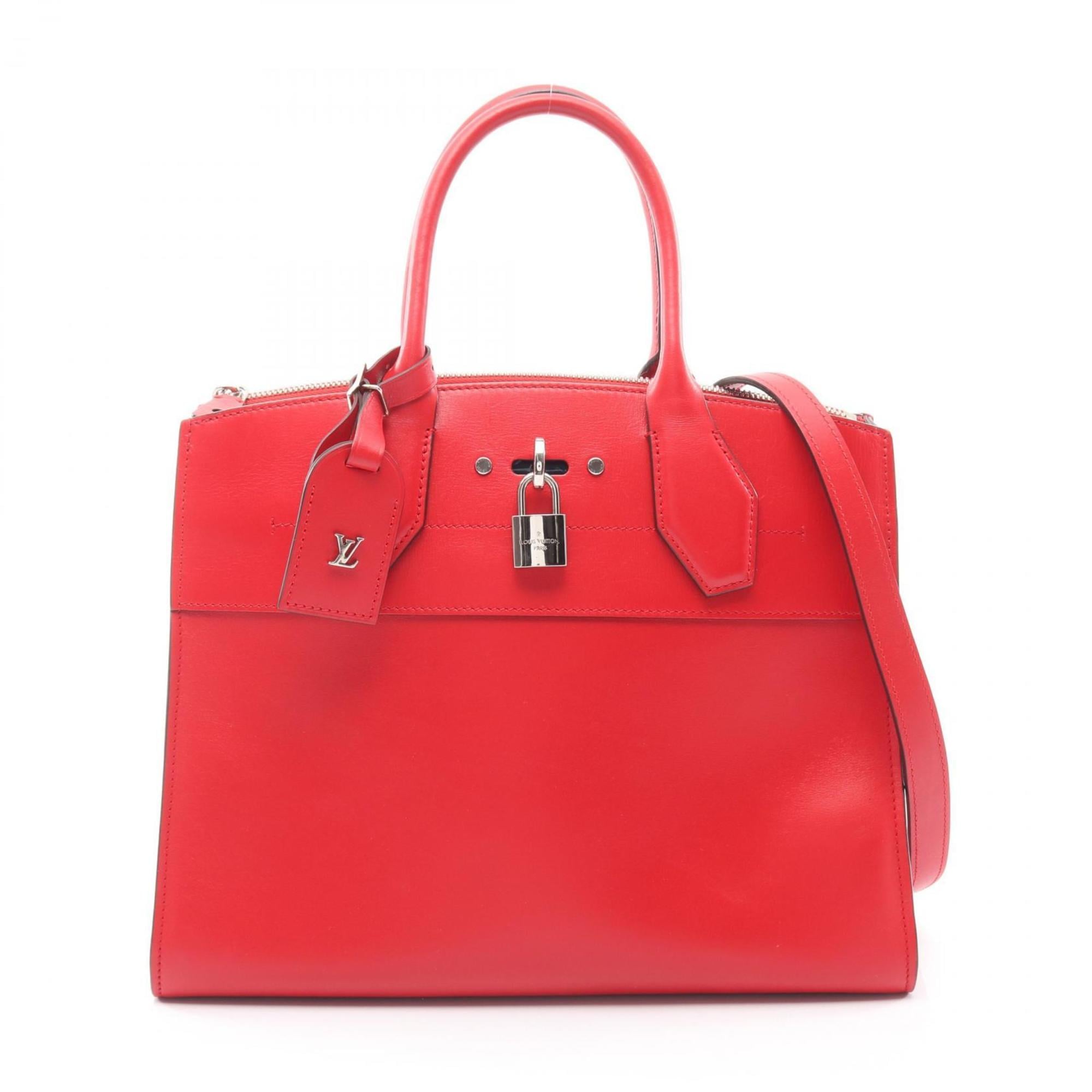Louis Vuitton Red Color Leather Handbag (Pre-Owned)